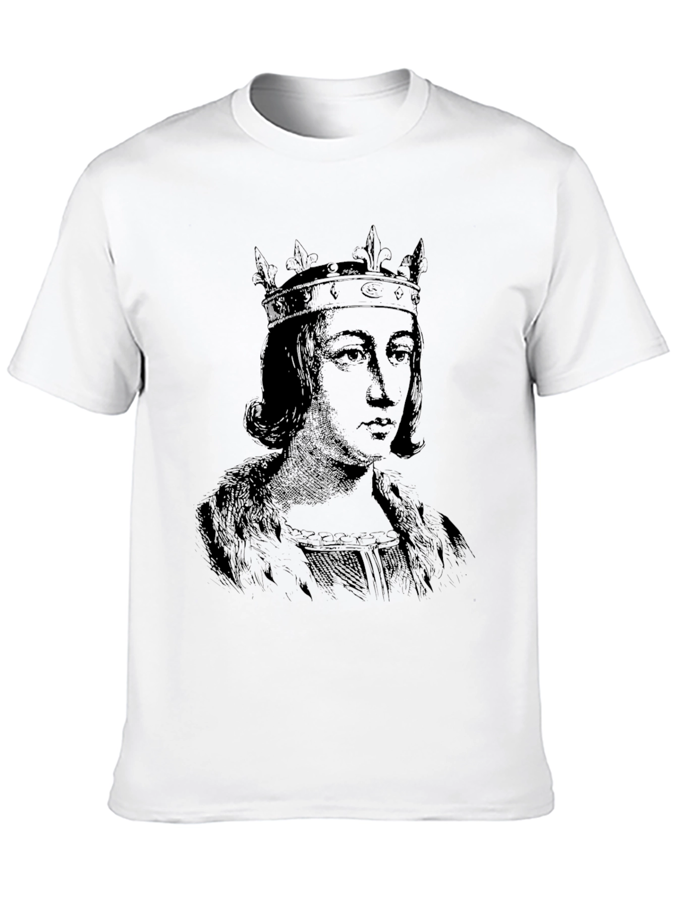 King Portrait Graphic Black T-Shirt