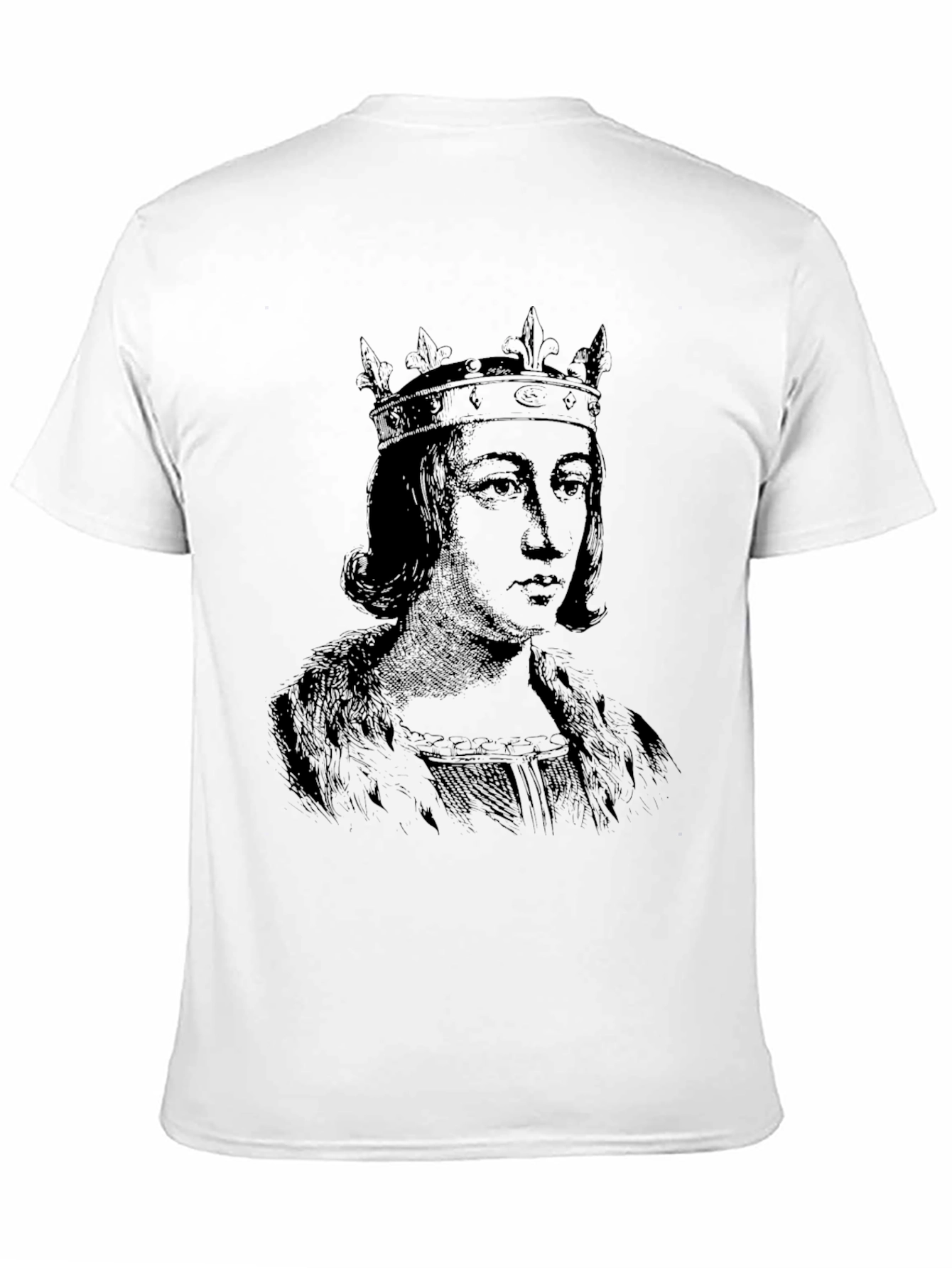 King Portrait Graphic Black T-Shirt