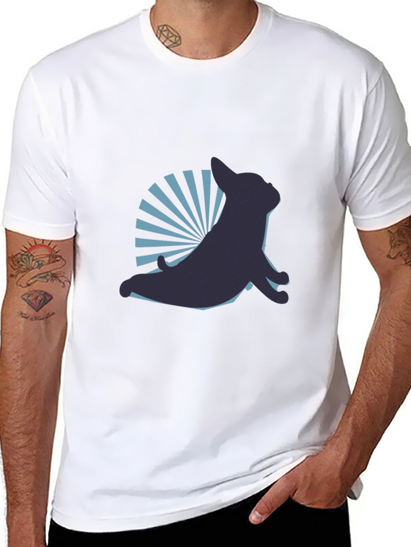 Yoga Dog Graphic Tee - Comfy Black Shirt