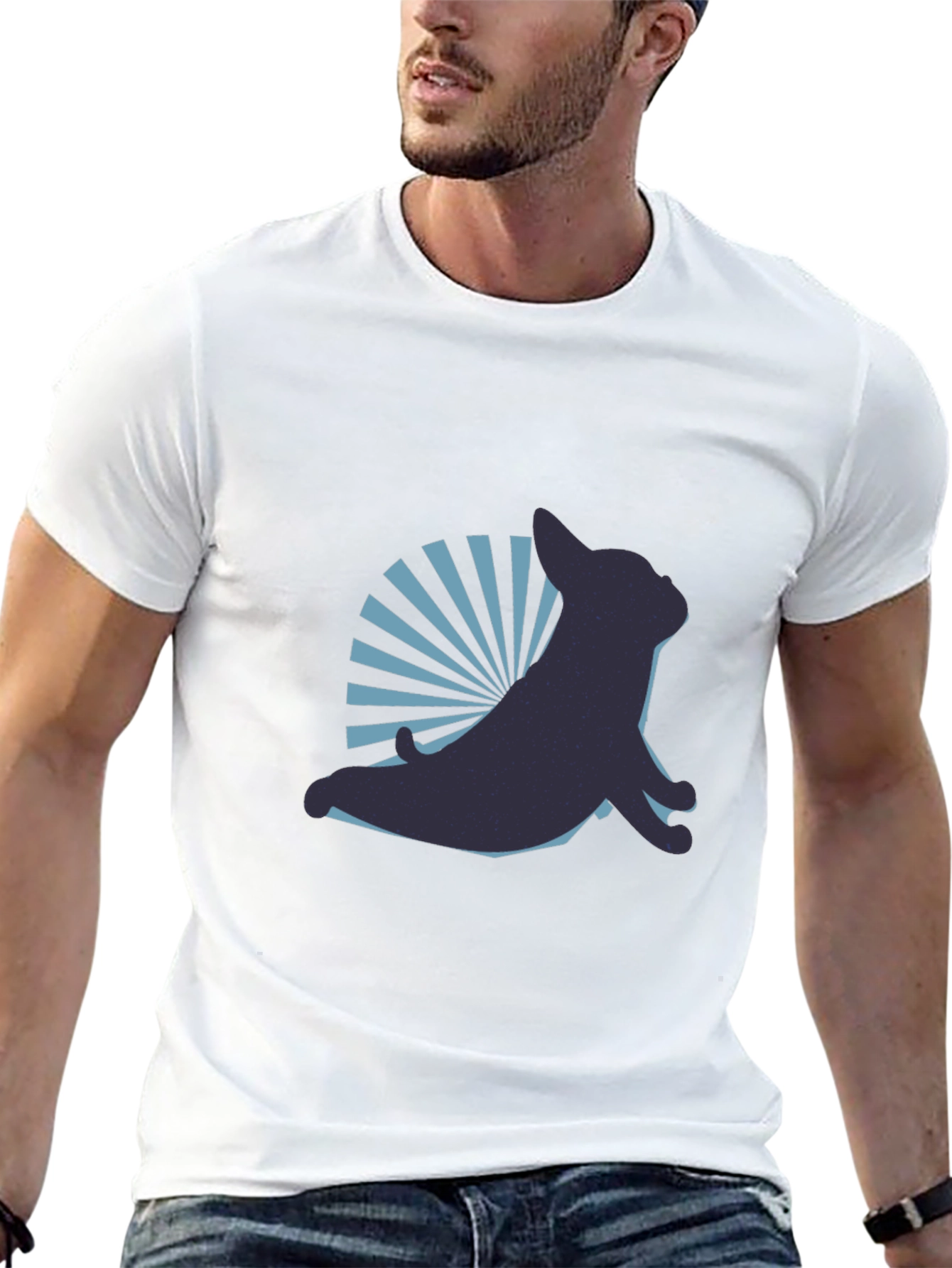 Yoga Dog Graphic Tee - Comfy Black Shirt