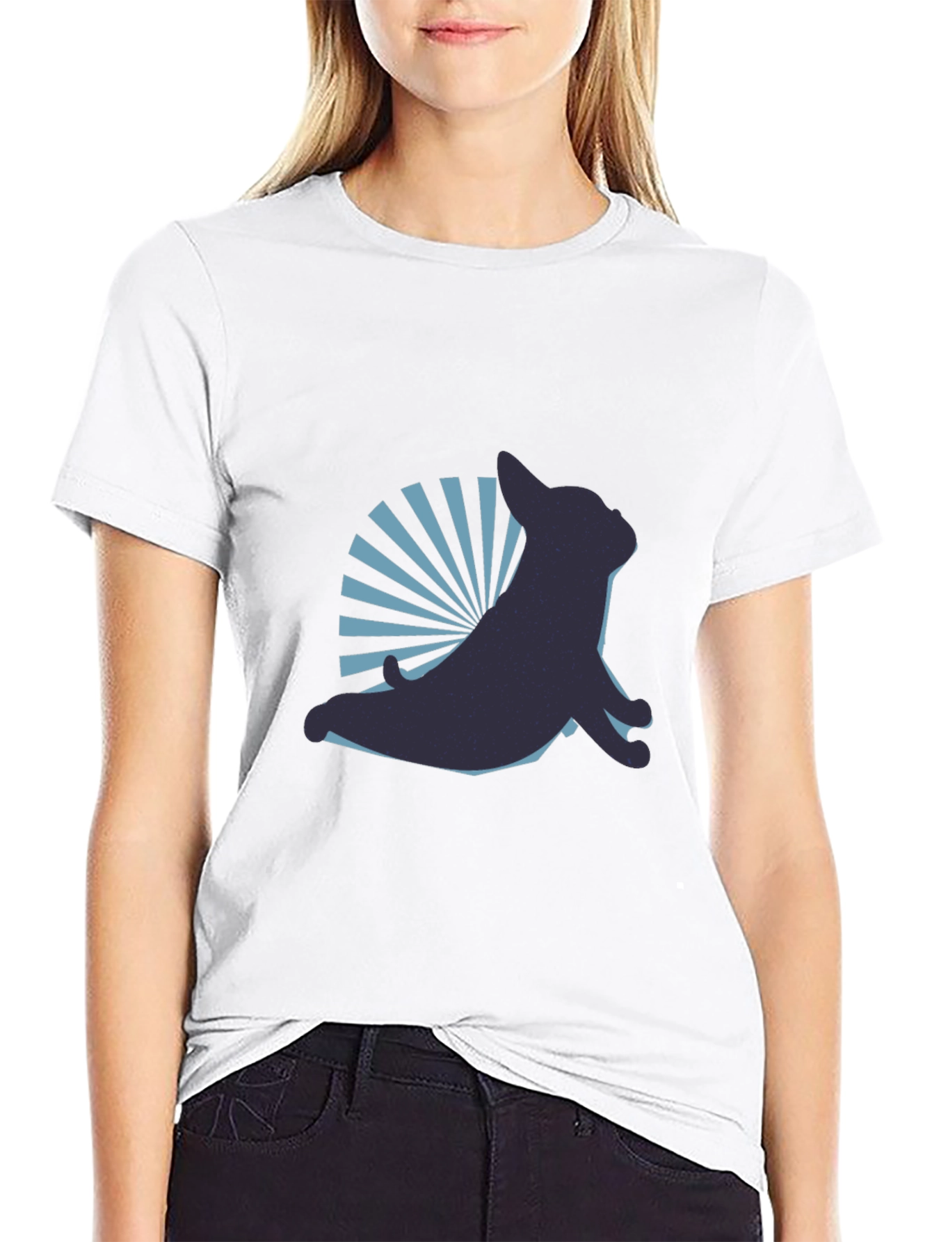 Yoga Dog Graphic Tee - Comfy Black Shirt