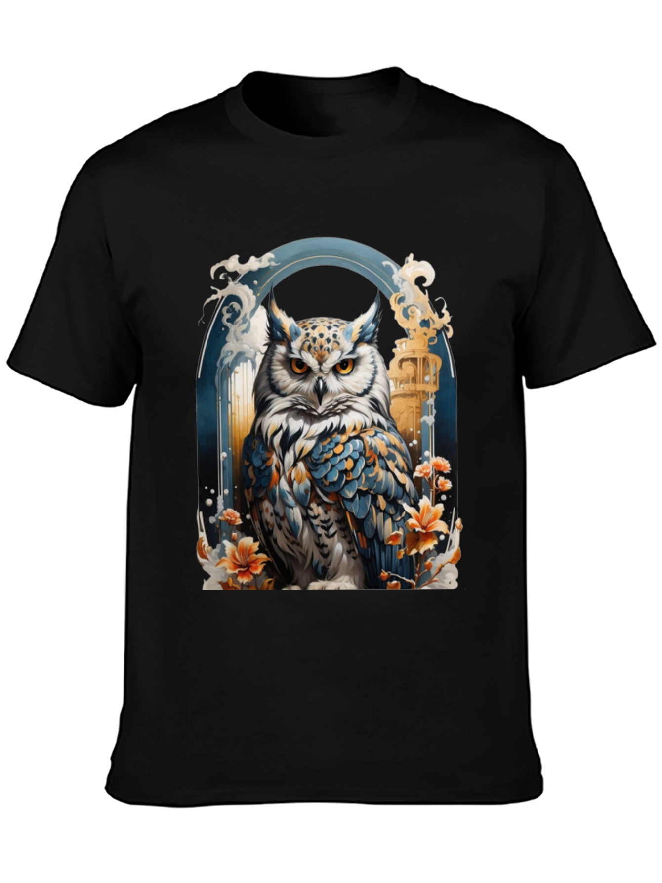 Owl Graphic Print T-Shirt - Unique Design