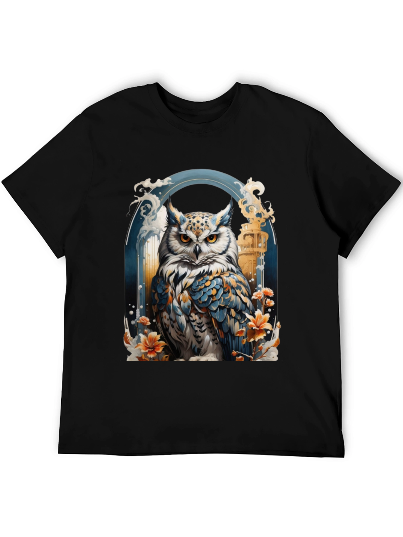 Owl Graphic Print T-Shirt - Unique Design