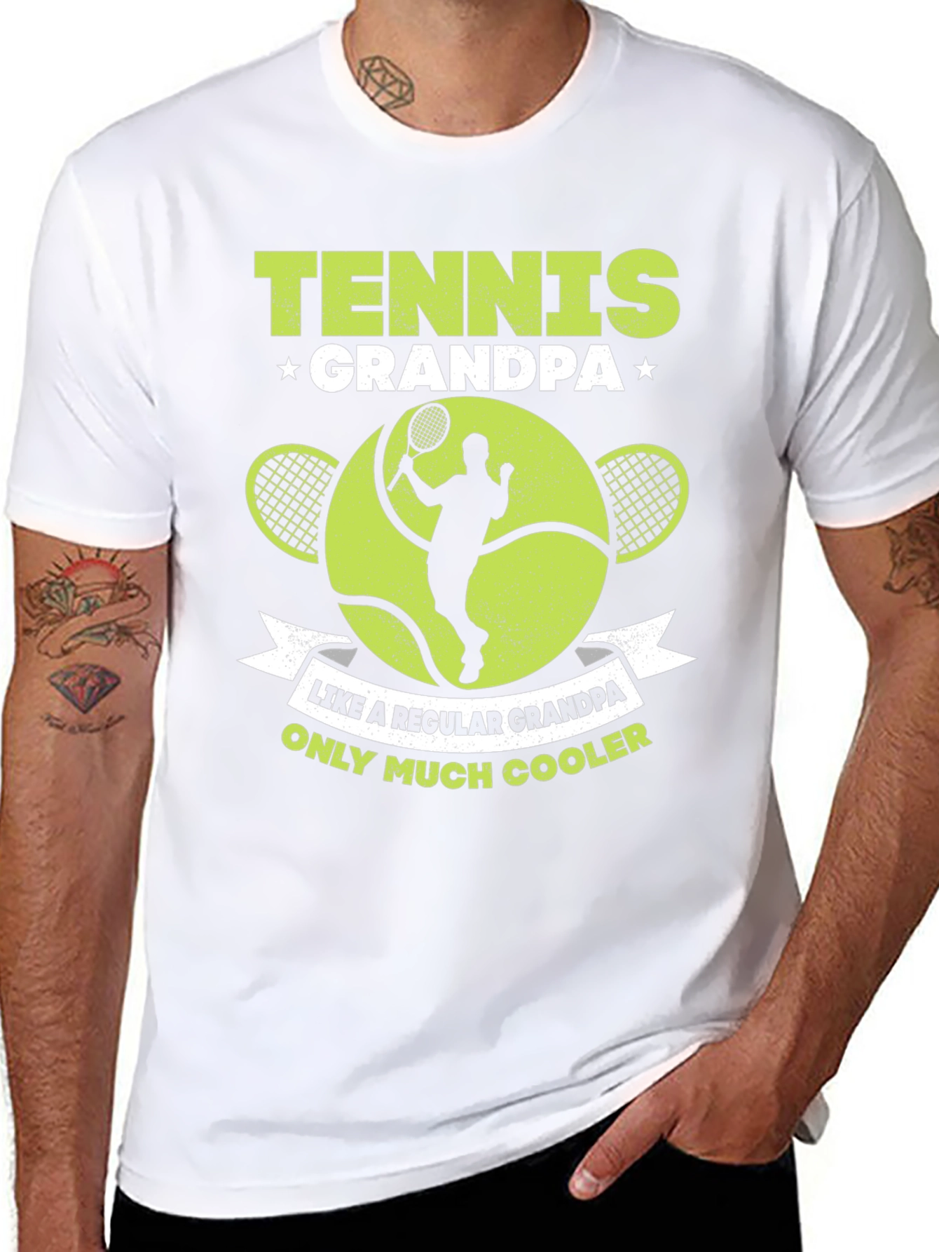 Tennis Grandpa T-Shirt - Cool Grandpa Gift