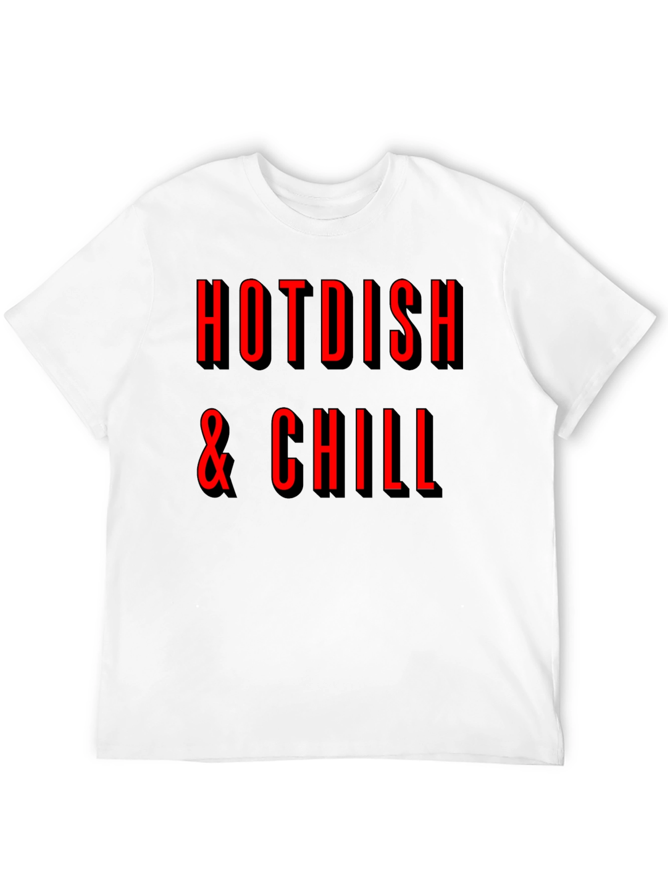 Hotdish & Chill Graphic Tee - Black Crewneck T-Shirt