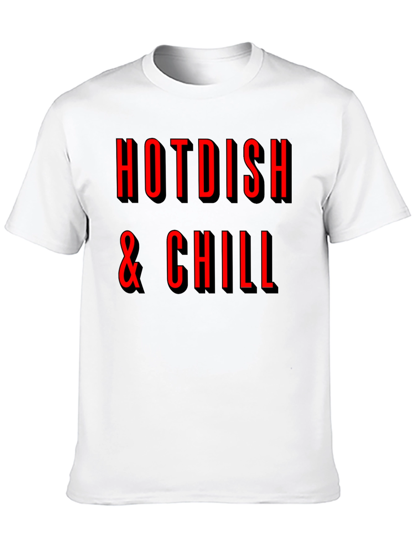 Hotdish & Chill Graphic Tee - Black Crewneck T-Shirt