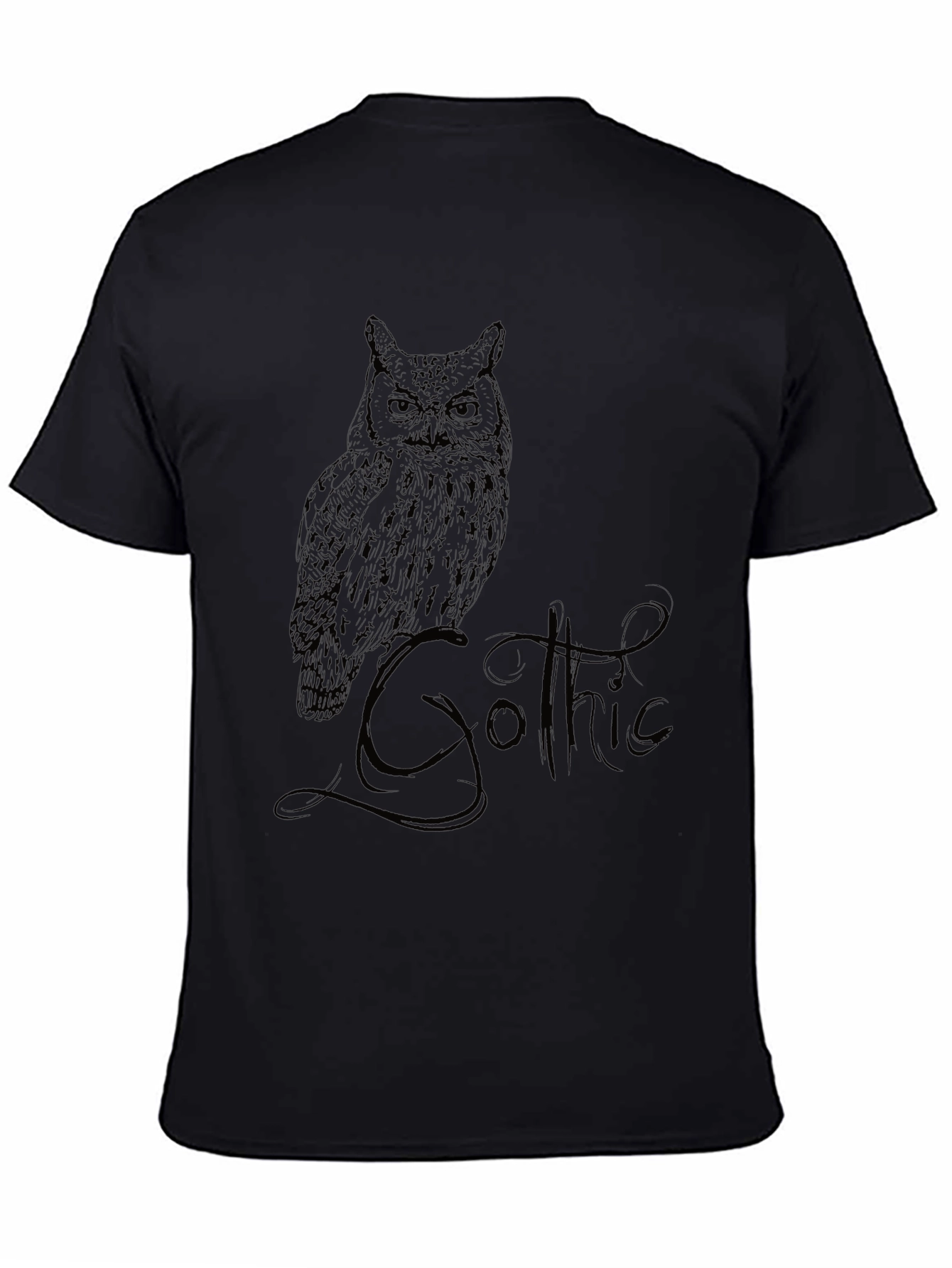 Gothic Owl T-Shirt - Dark Style