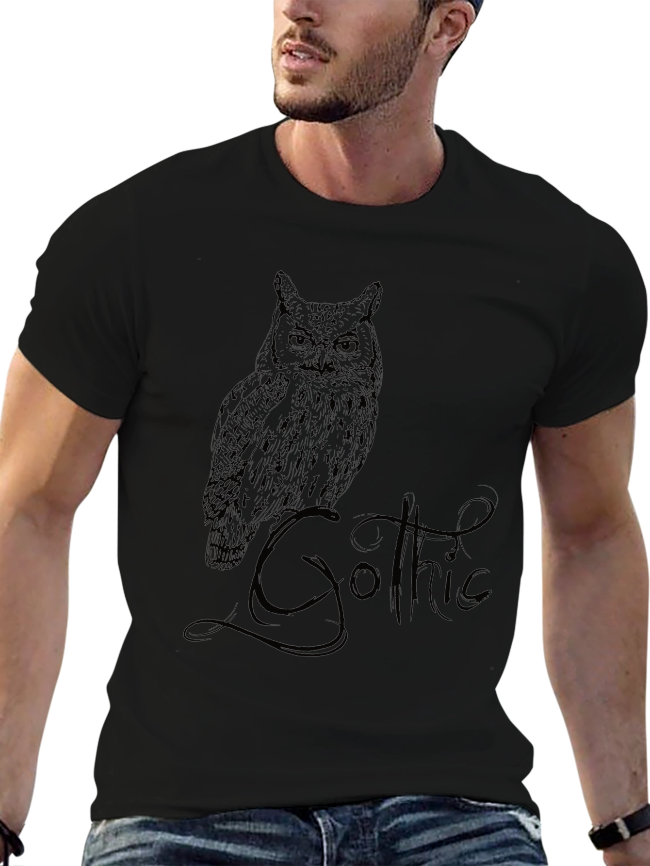 Gothic Owl T-Shirt - Dark Style