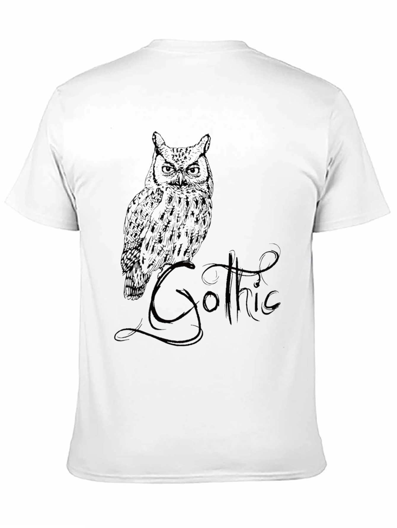 Gothic Owl T-Shirt - Dark Style