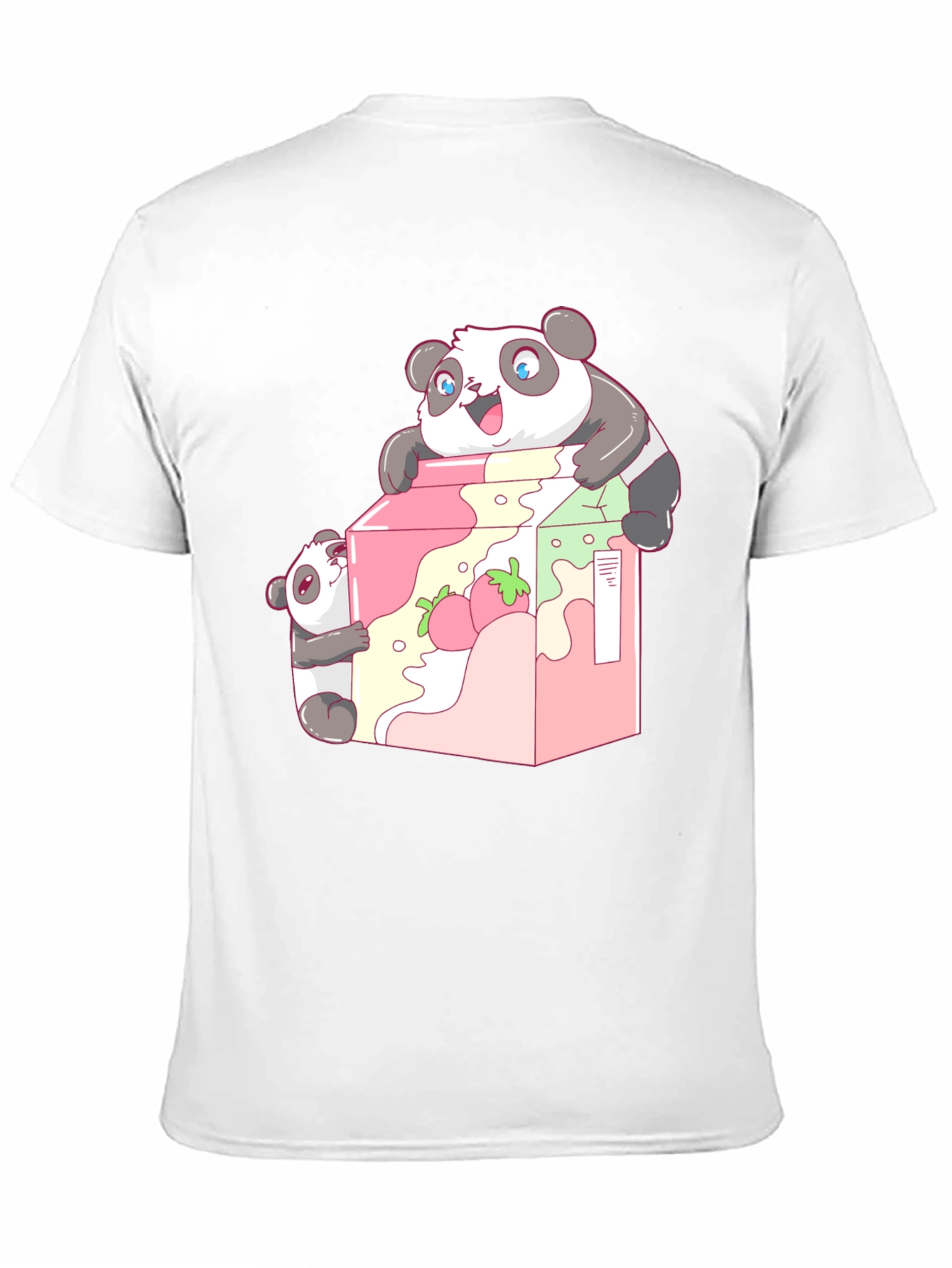 Panda Strawberry Milk T-Shirt