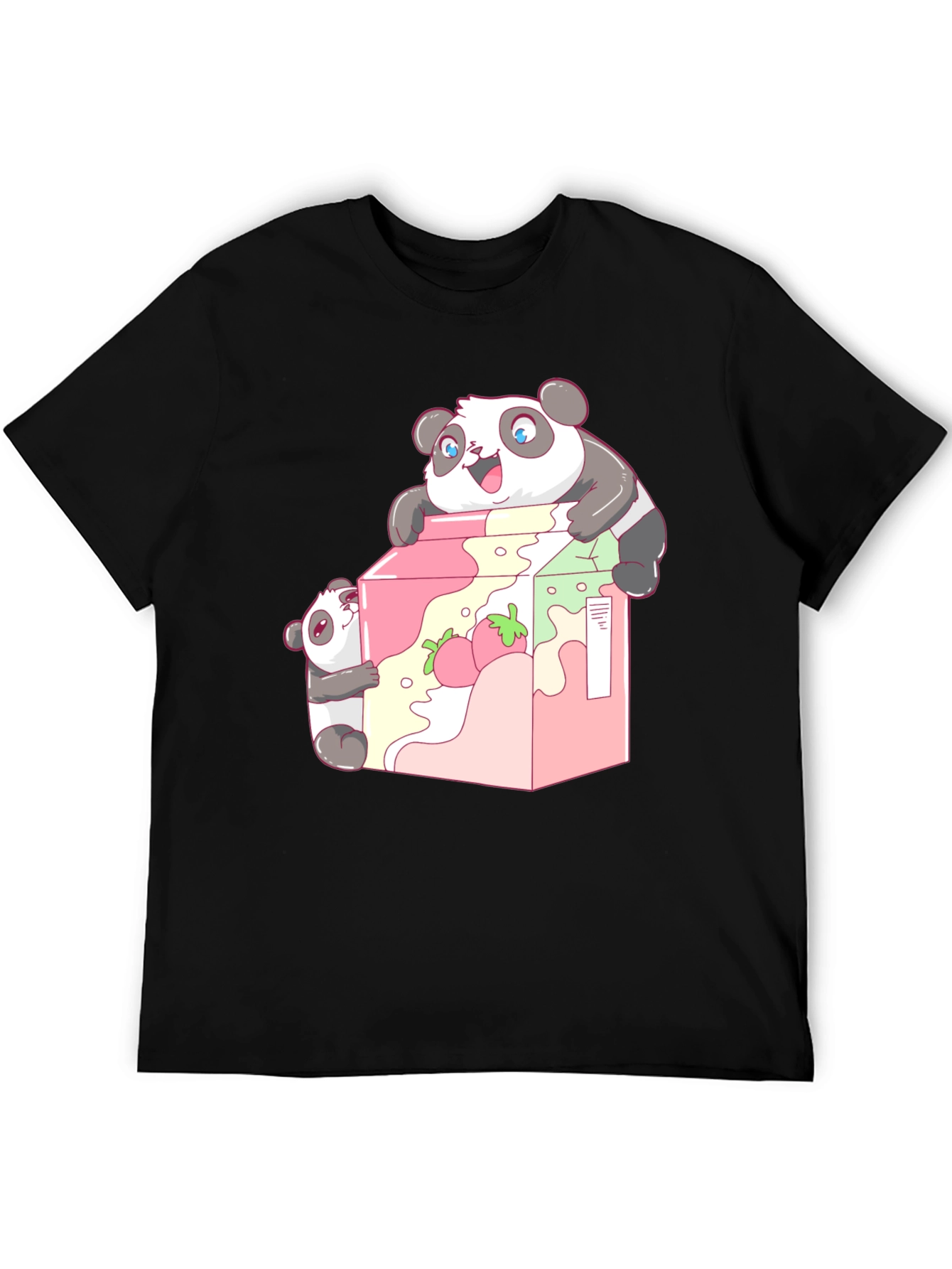 Panda Strawberry Milk T-Shirt