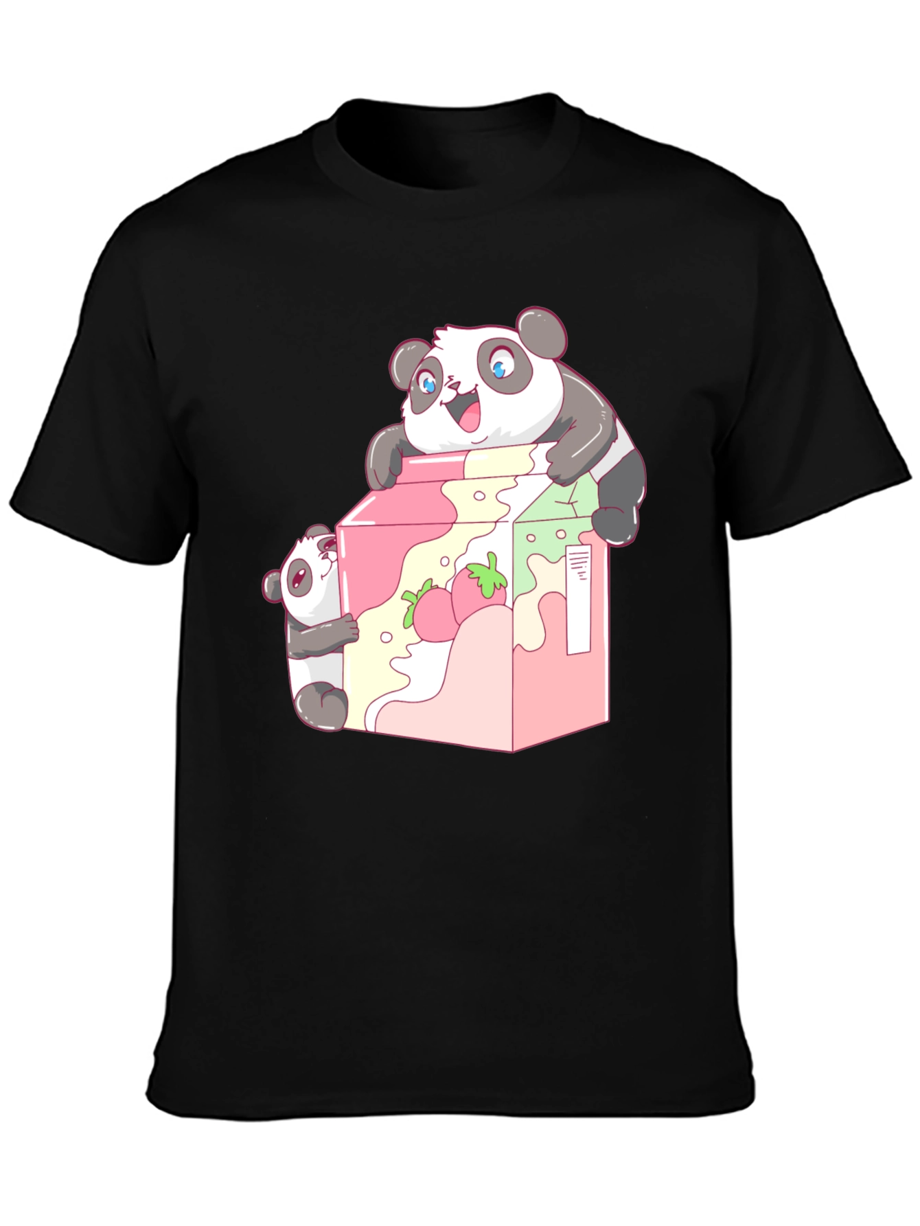 Panda Strawberry Milk T-Shirt