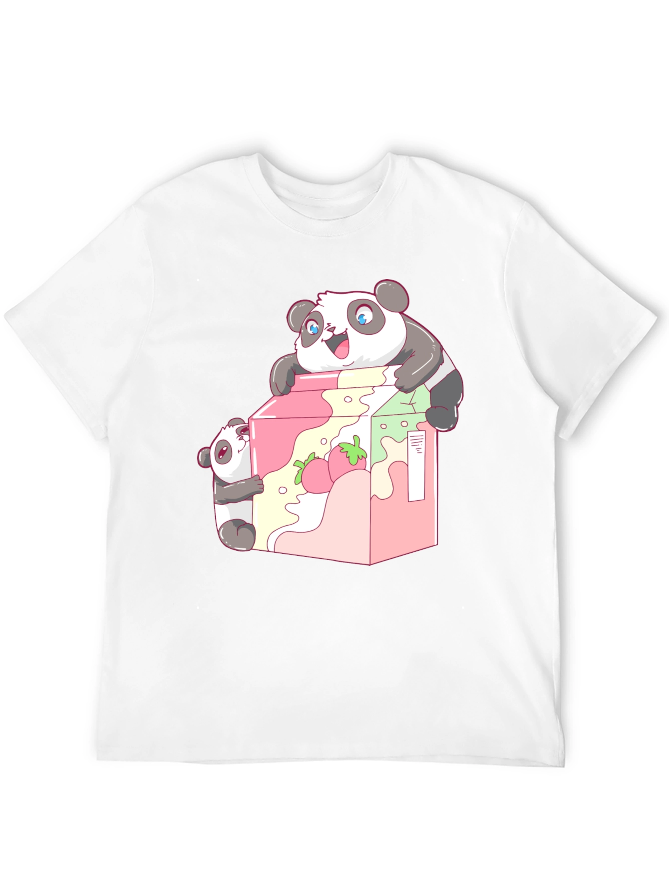 Panda Strawberry Milk T-Shirt
