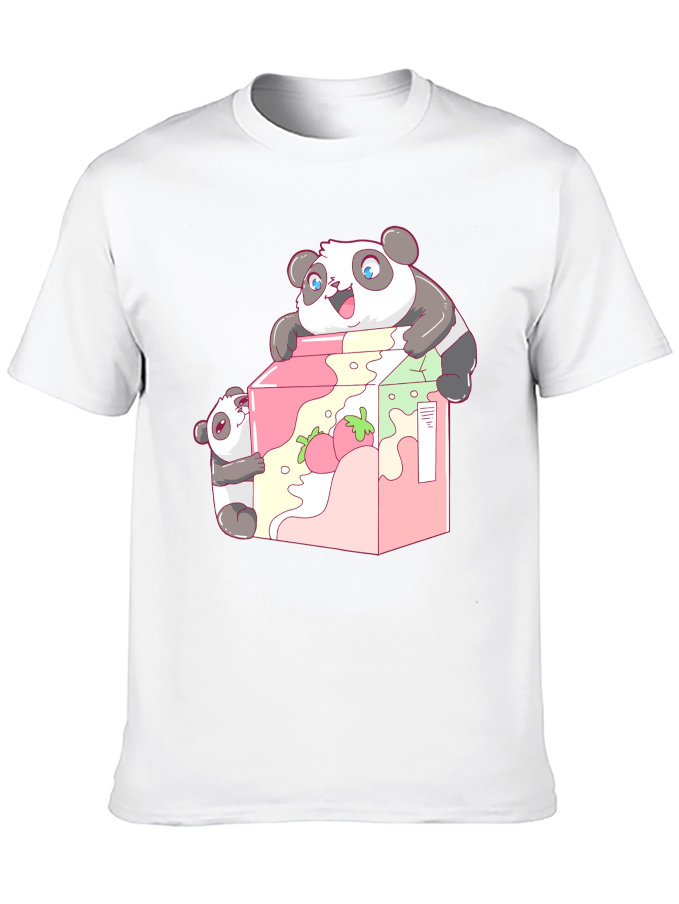 Panda Strawberry Milk T-Shirt