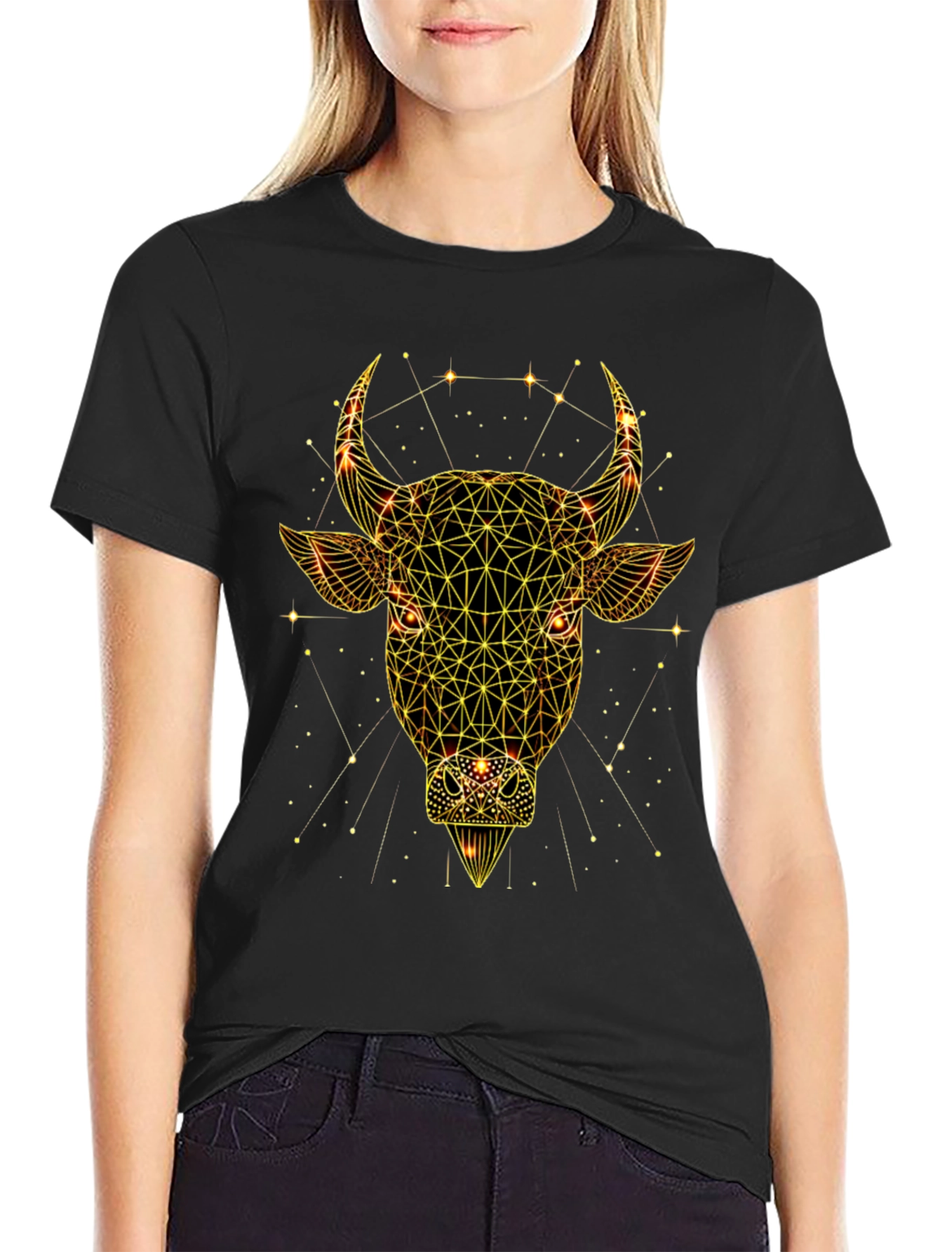 Geometric Bull Graphic Tee