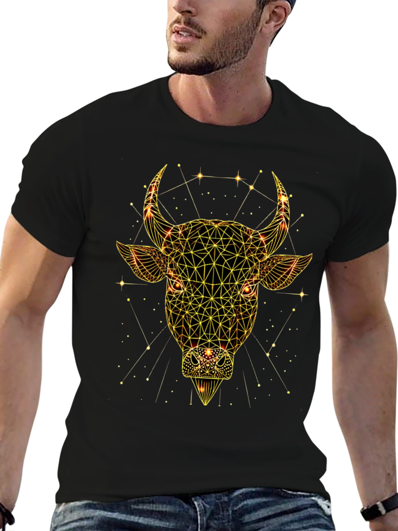 Geometric Bull Graphic Tee