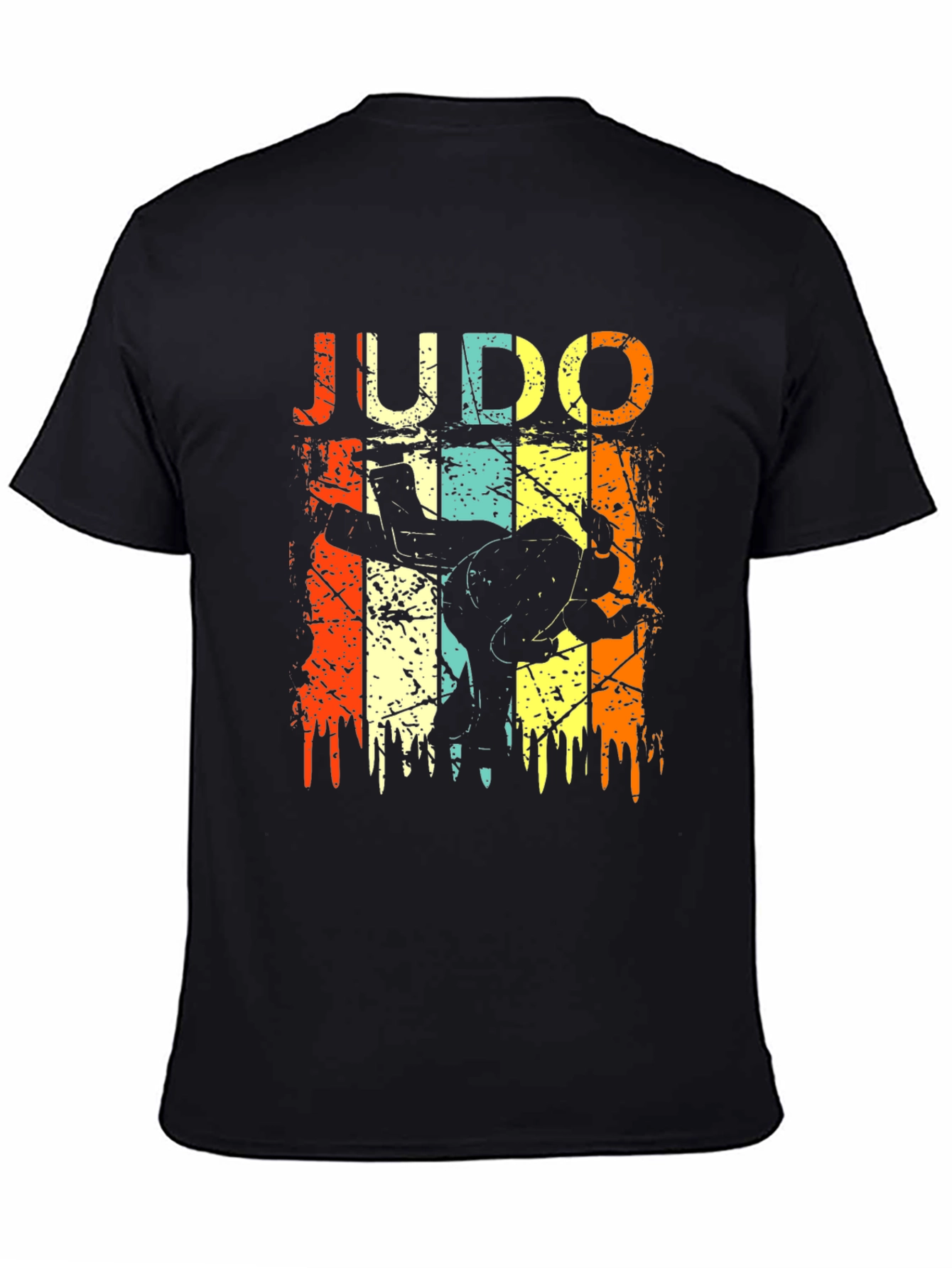 Judo Retro Style Black T-Shirt