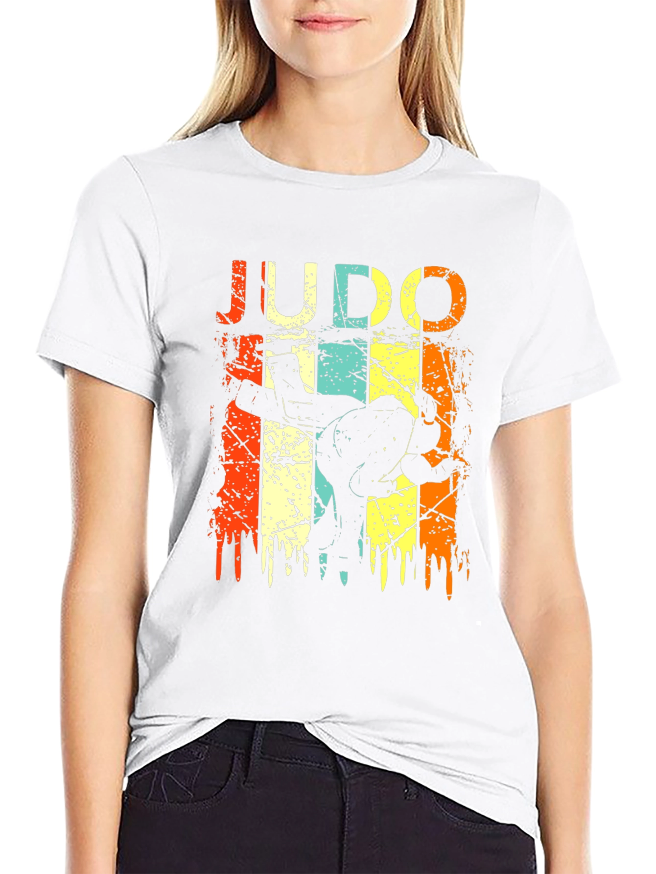 Judo Retro Style Black T-Shirt