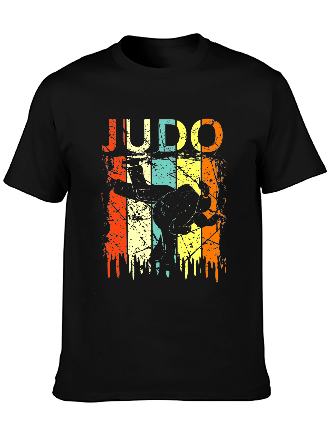 Judo Retro Style Black T-Shirt