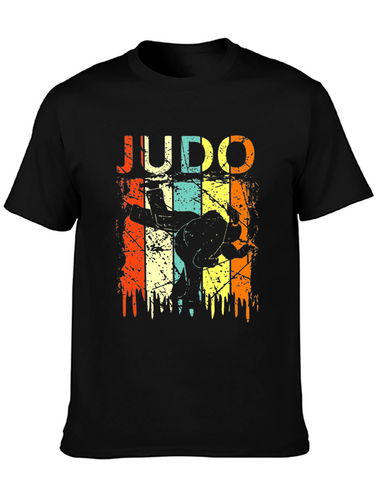 Judo Retro Style Black T-Shirt