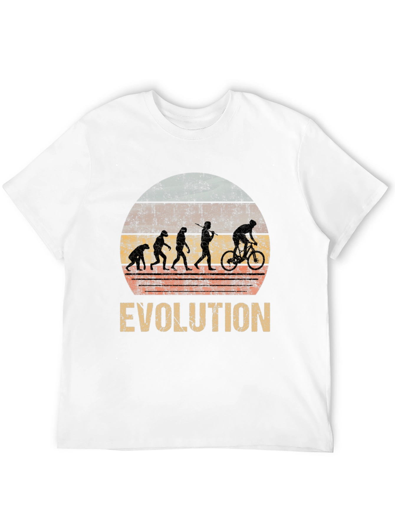Evolution Biking T-Shirt - Distressed Graphic Tee