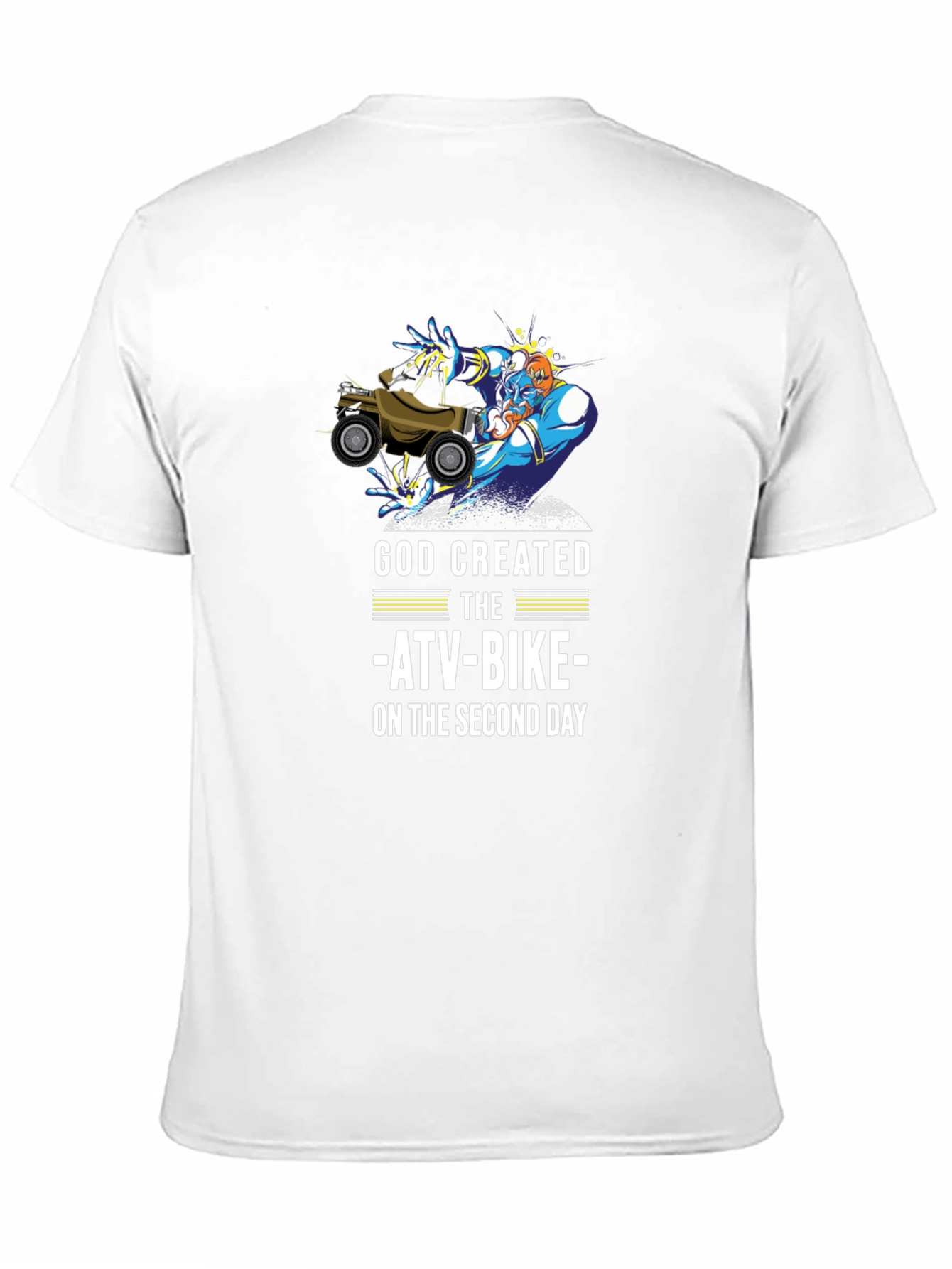 God Created ATV-Bike T-Shirt Funny Off-Road Gift