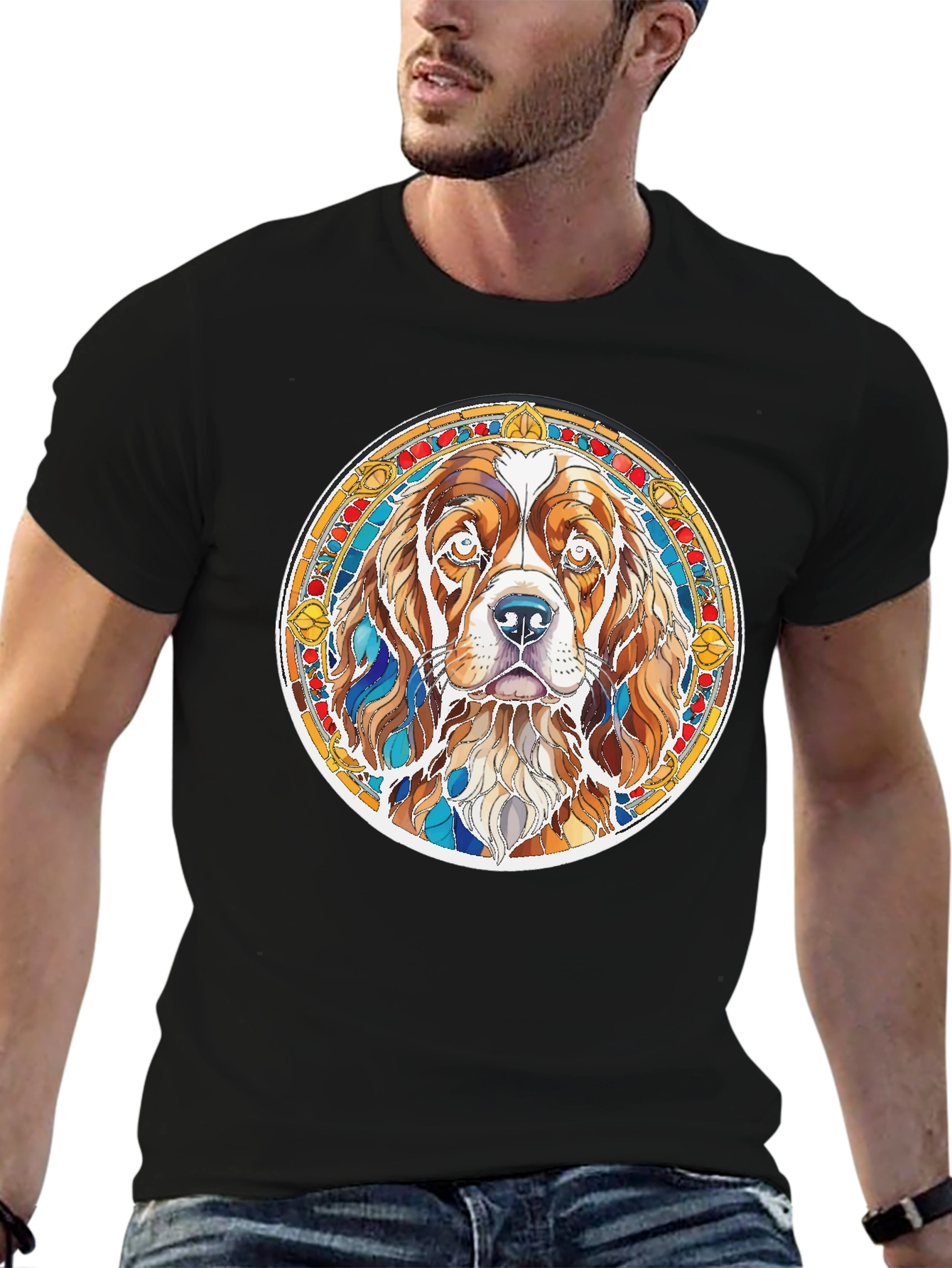 Dog Lovers Stained Glass T-Shirt