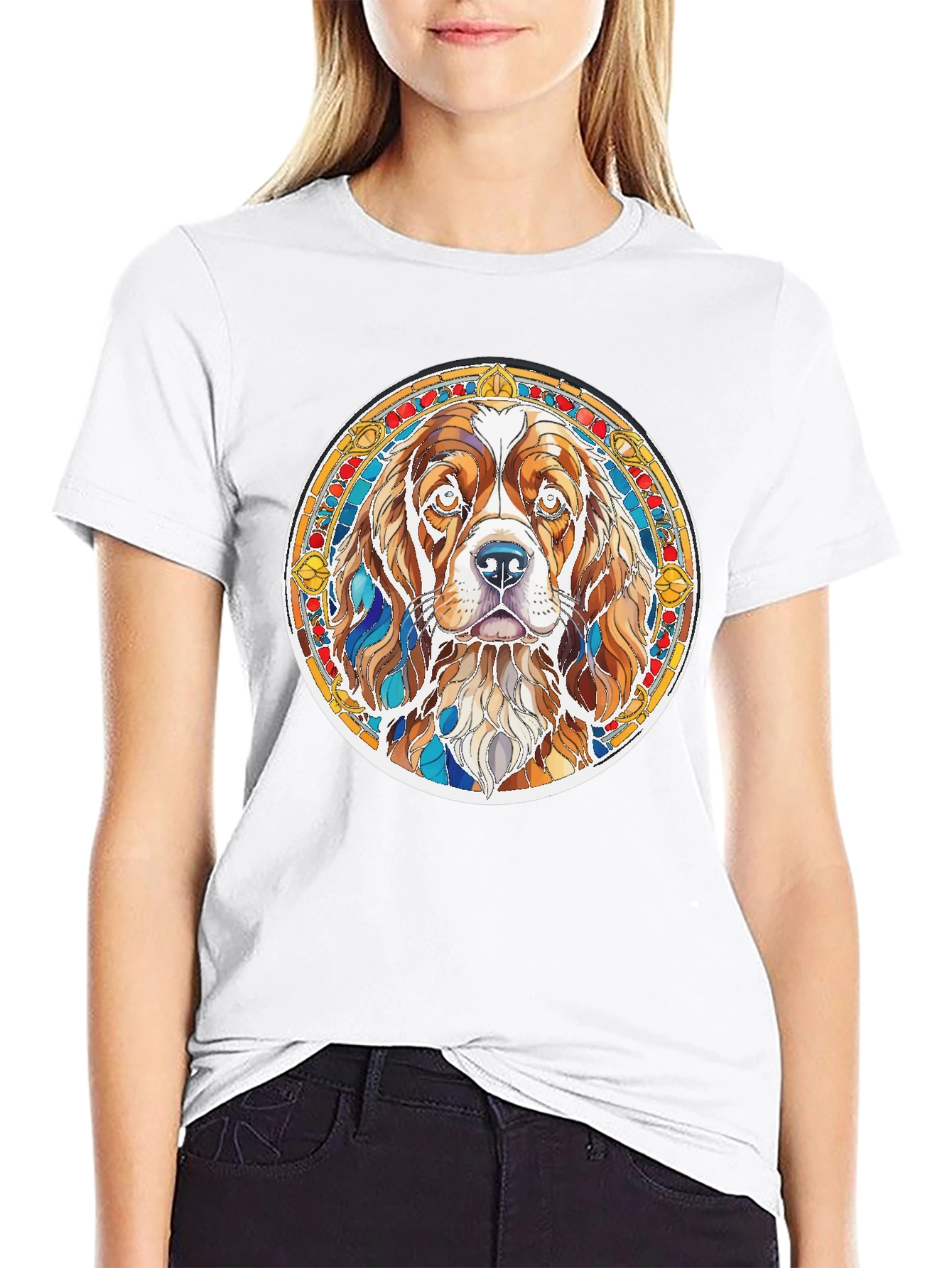 Dog Lovers Stained Glass T-Shirt