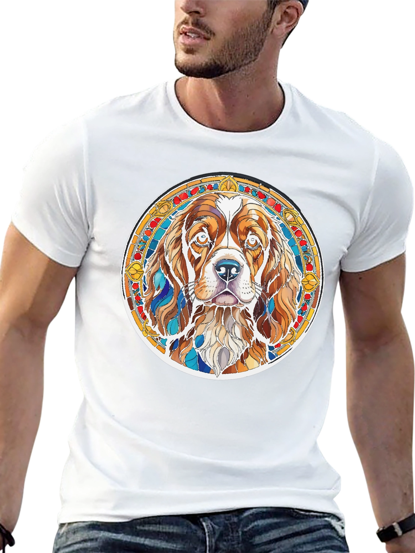 Dog Lovers Stained Glass T-Shirt