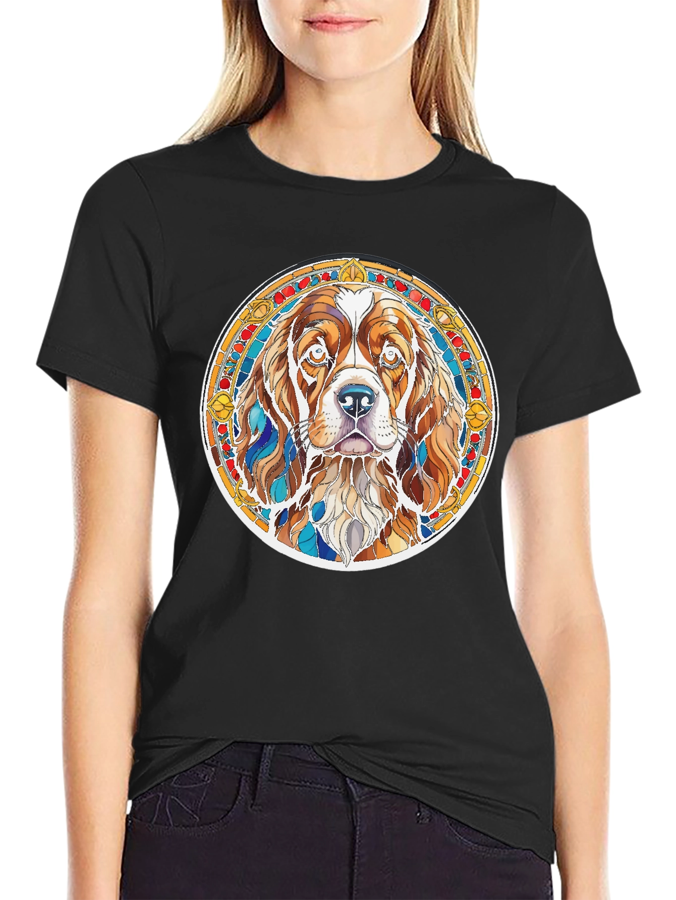 Dog Lovers Stained Glass T-Shirt