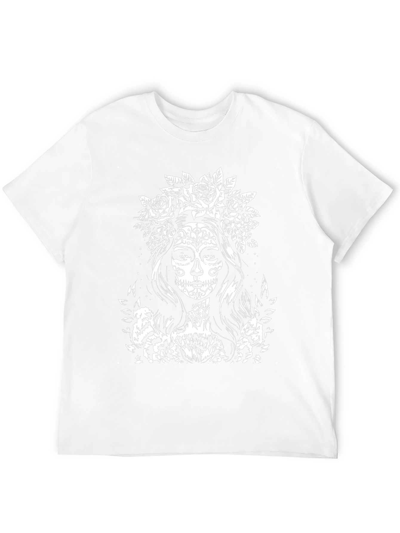 Sugar Skull Woman Graphic Tee - Black