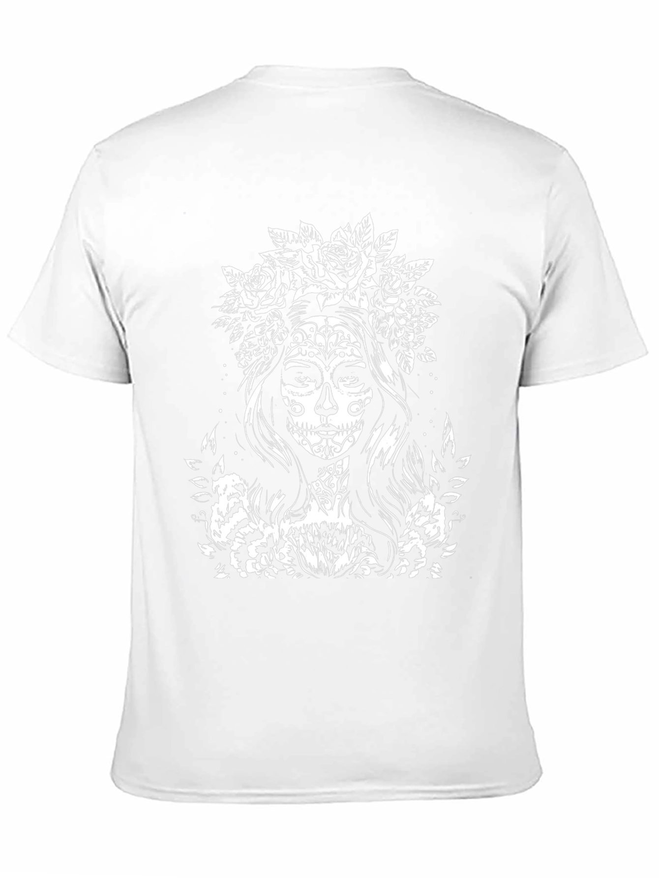 Sugar Skull Woman Graphic Tee - Black