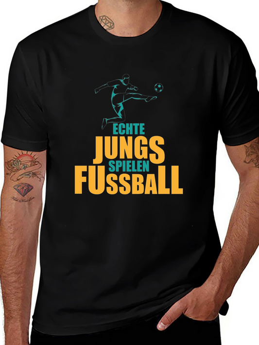 Echte Jungs Fussball T-Shirt - Soccer Graphic Tee