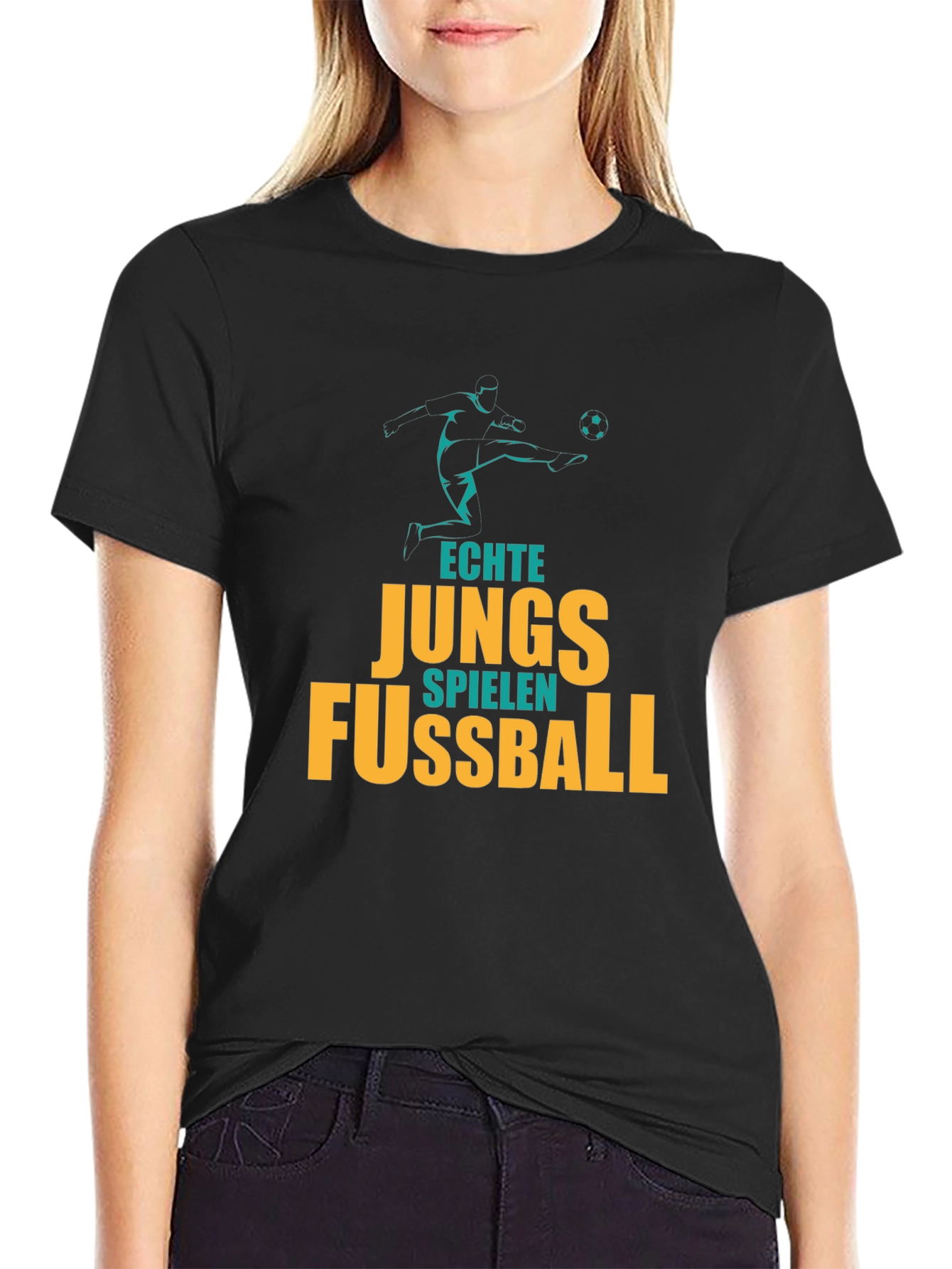 Echte Jungs Fussball T-Shirt - Soccer Graphic Tee