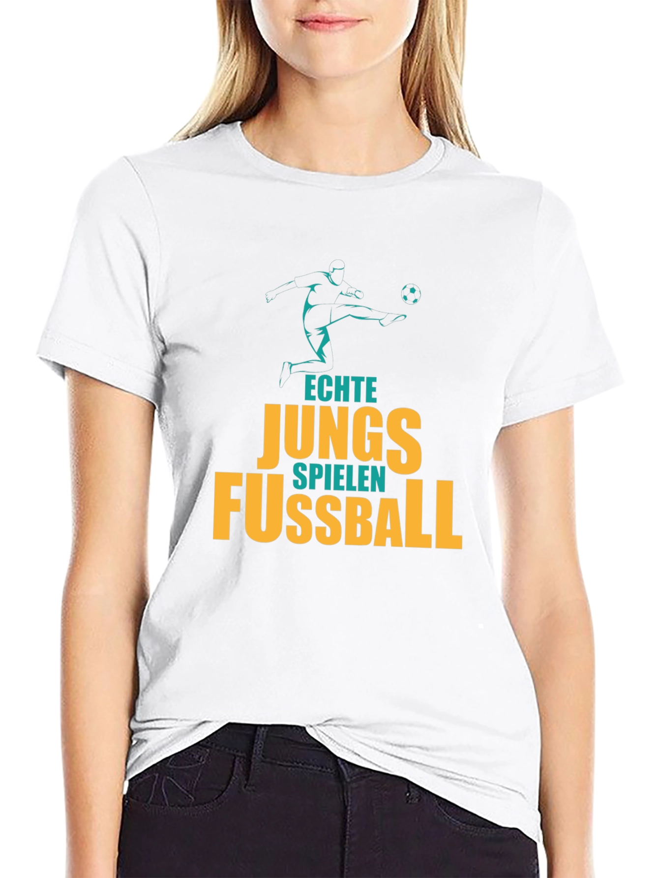 Echte Jungs Fussball T-Shirt - Soccer Graphic Tee