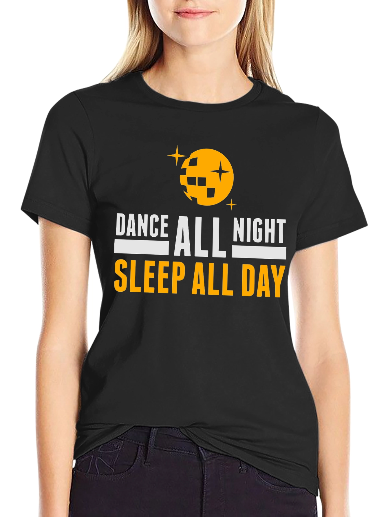 Dance All Night Sleep All Day Graphic Tee
