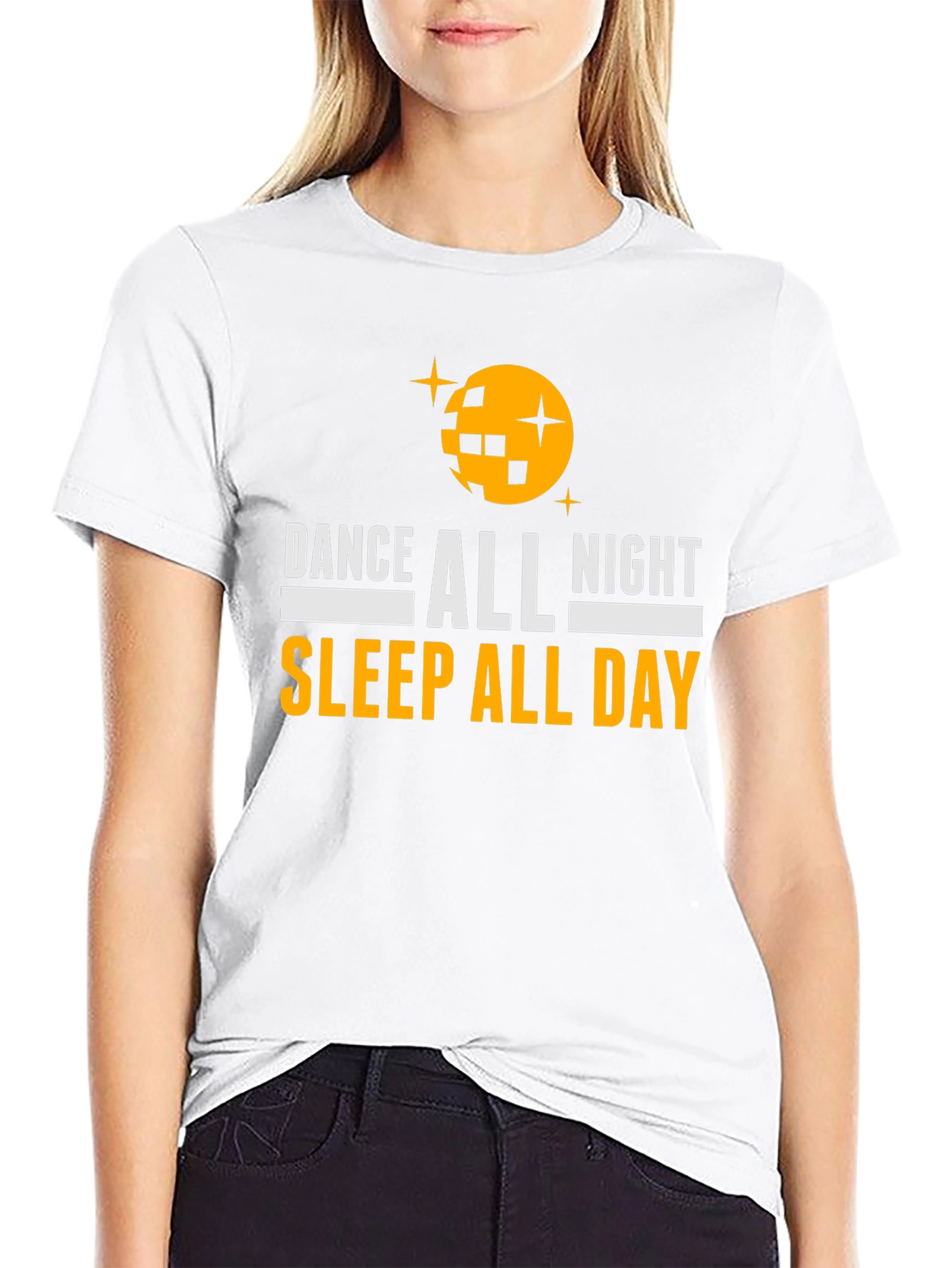 Dance All Night Sleep All Day Graphic Tee