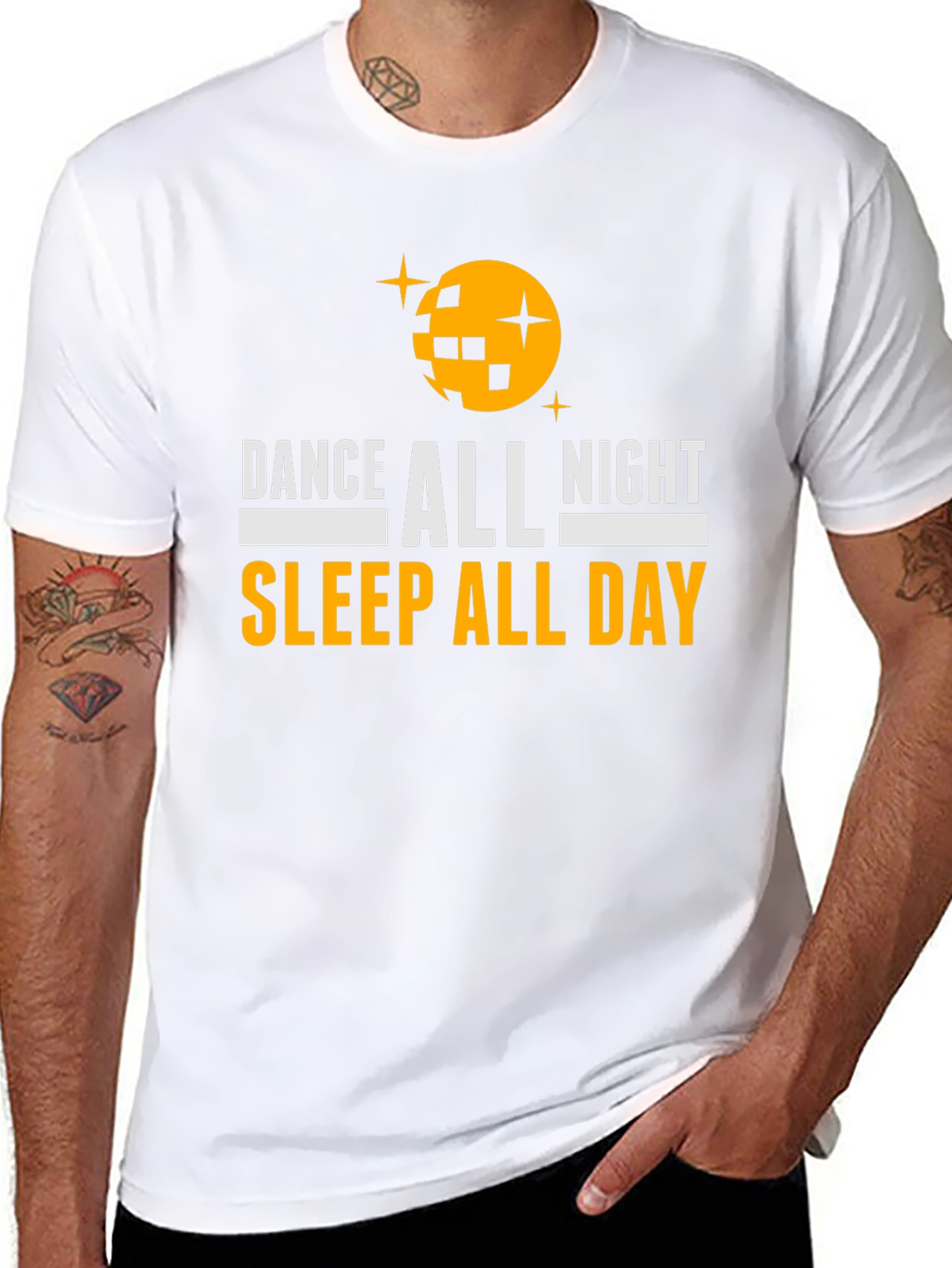 Dance All Night Sleep All Day Graphic Tee