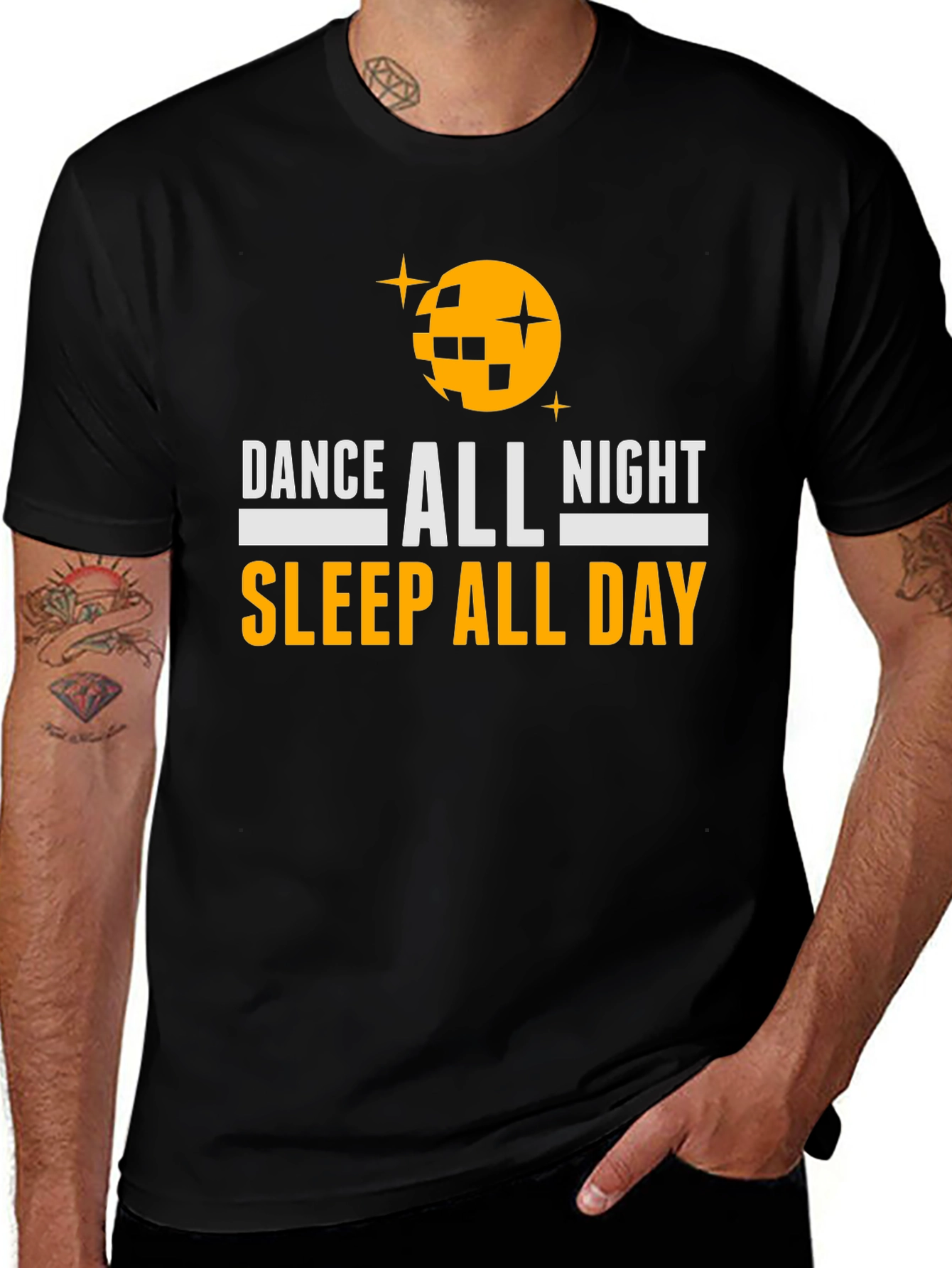 Dance All Night Sleep All Day Graphic Tee