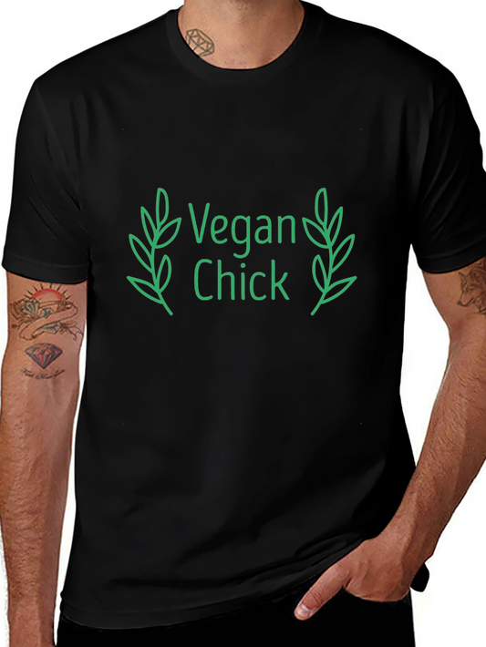 Vegan Chick Tee - Black Cotton T-Shirt