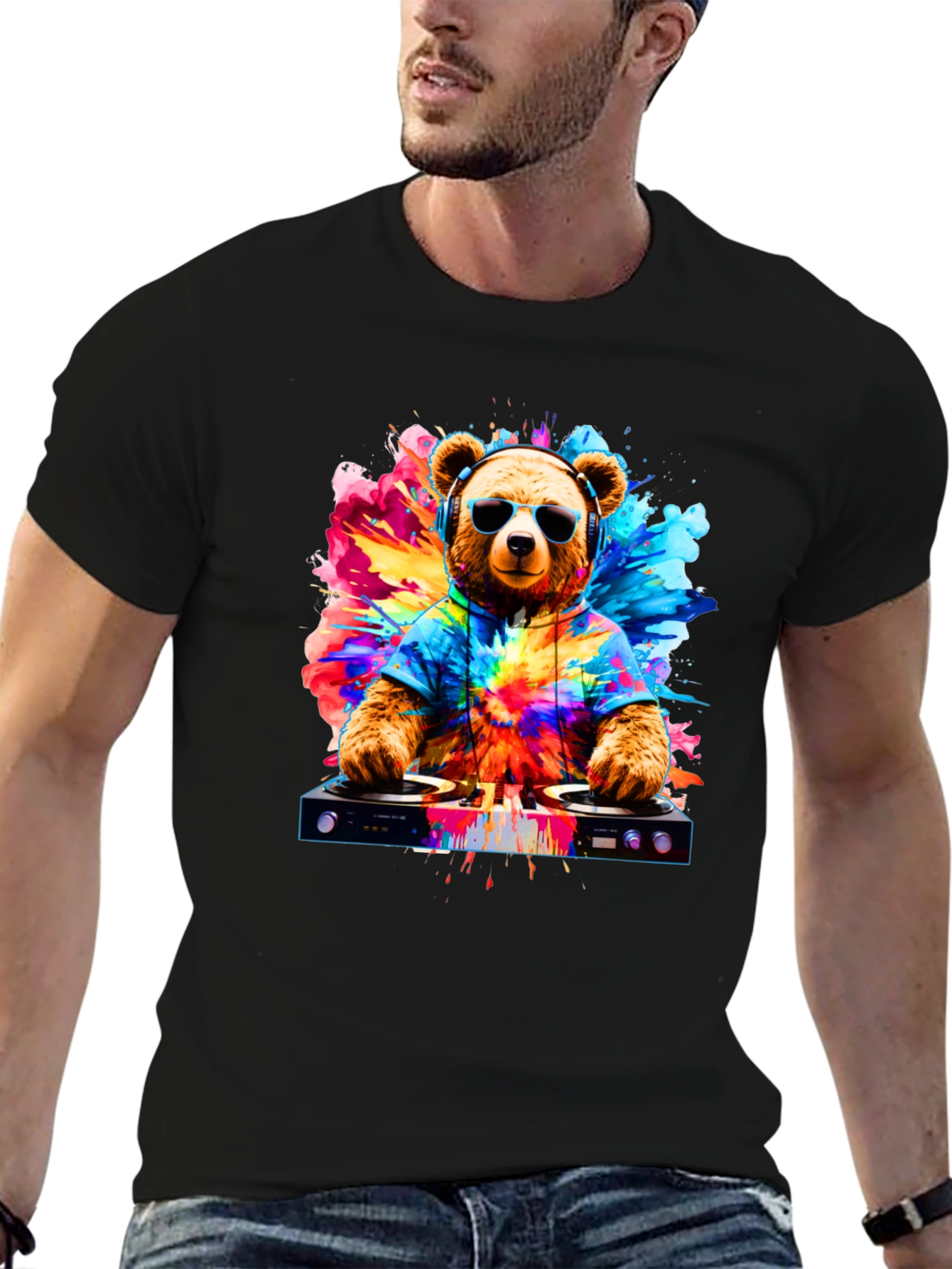 DJ Bear Graphic T-Shirt