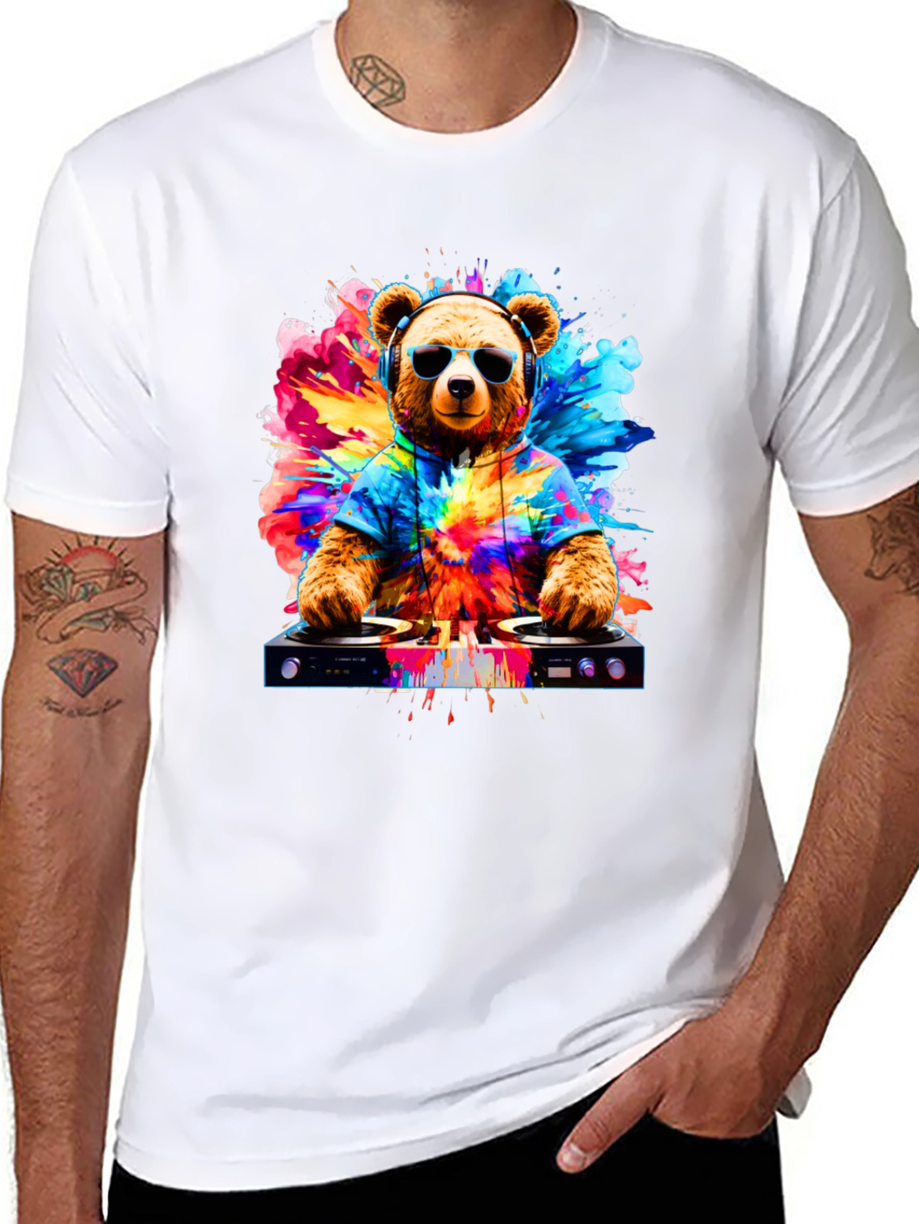 DJ Bear Graphic T-Shirt