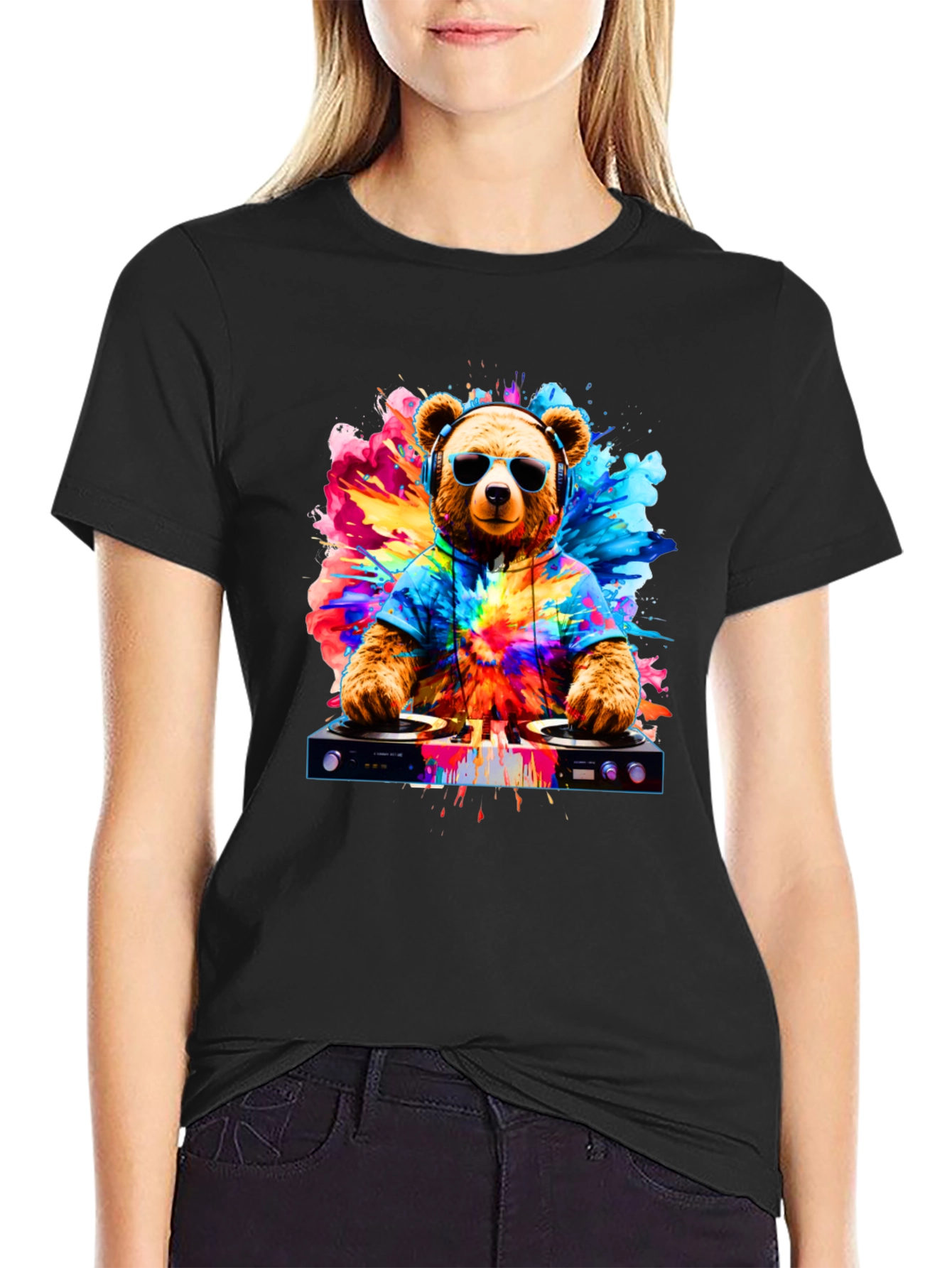 DJ Bear Graphic T-Shirt
