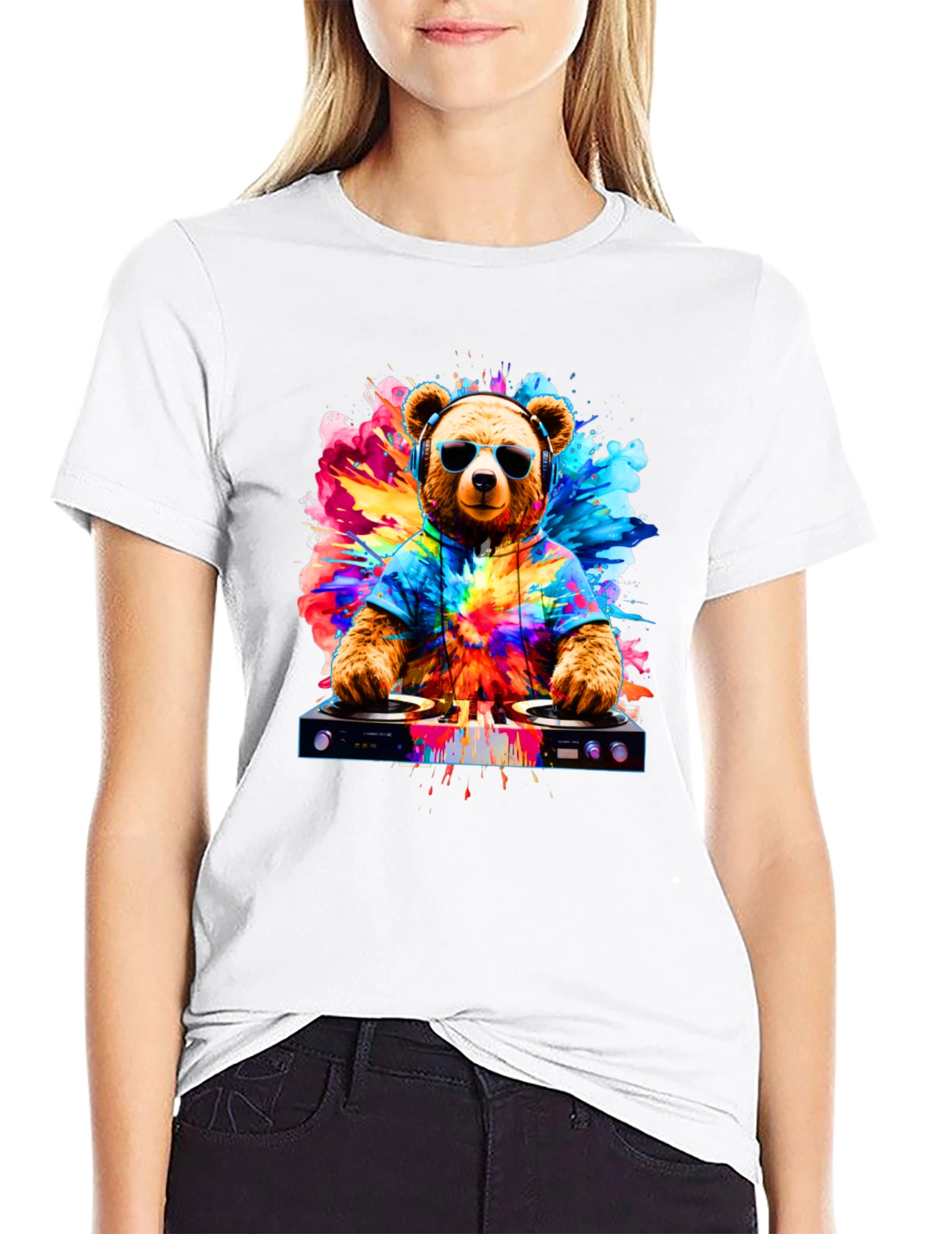DJ Bear Graphic T-Shirt