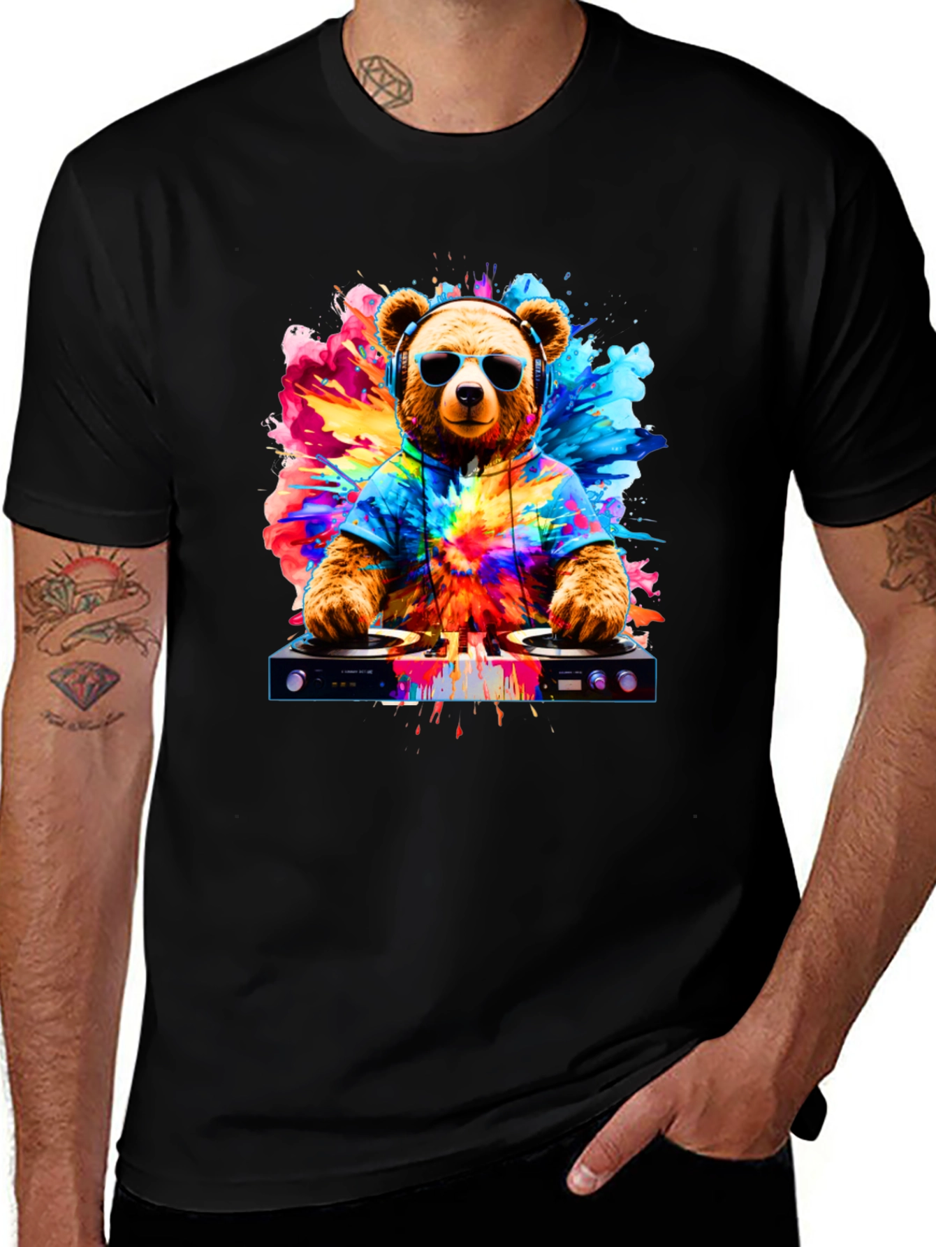 DJ Bear Graphic T-Shirt