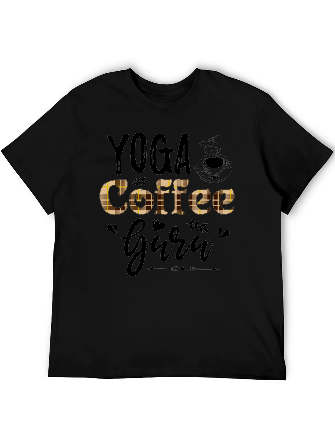 Yoga Coffee Guru Black T-Shirt