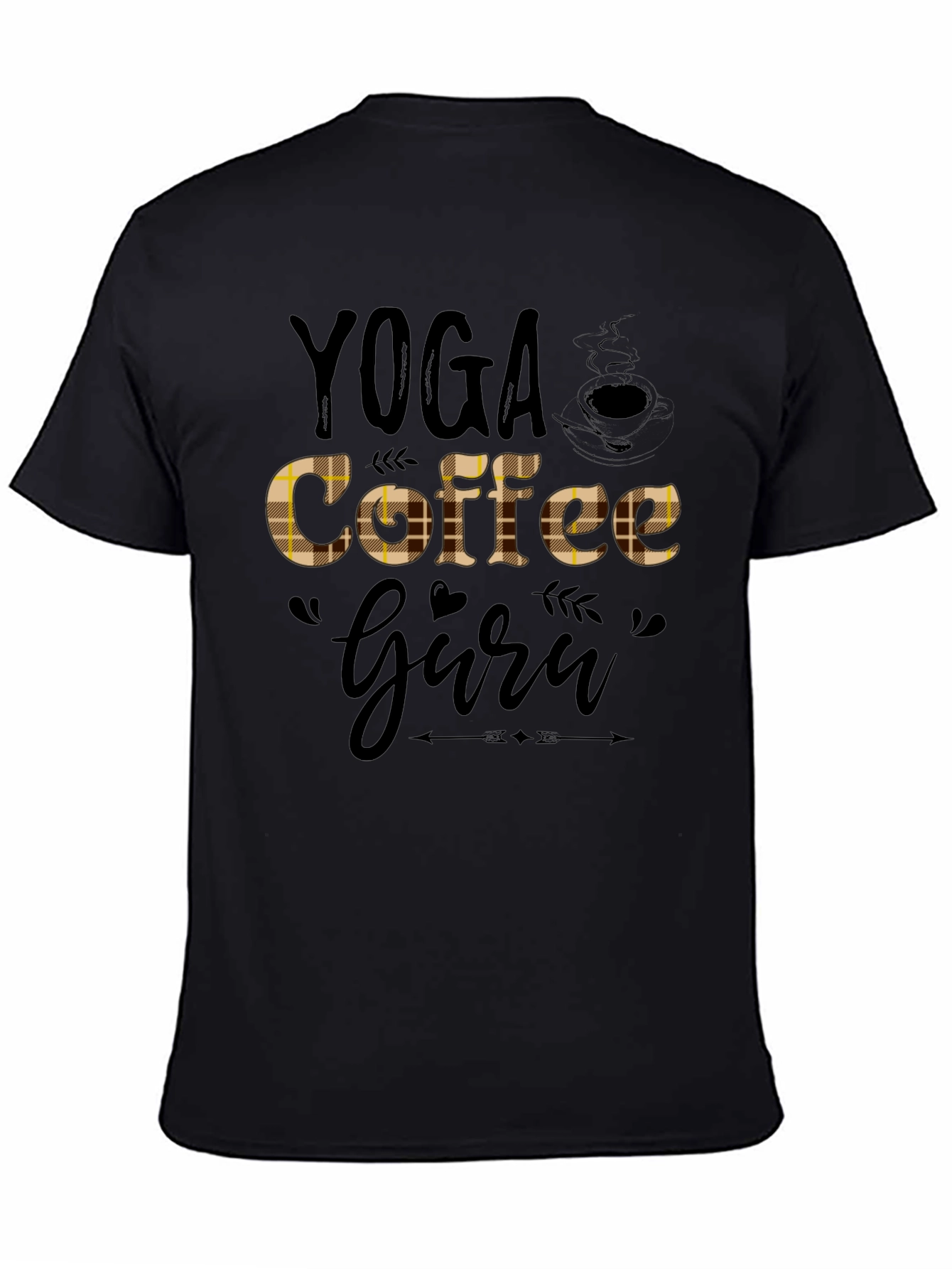Yoga Coffee Guru Black T-Shirt