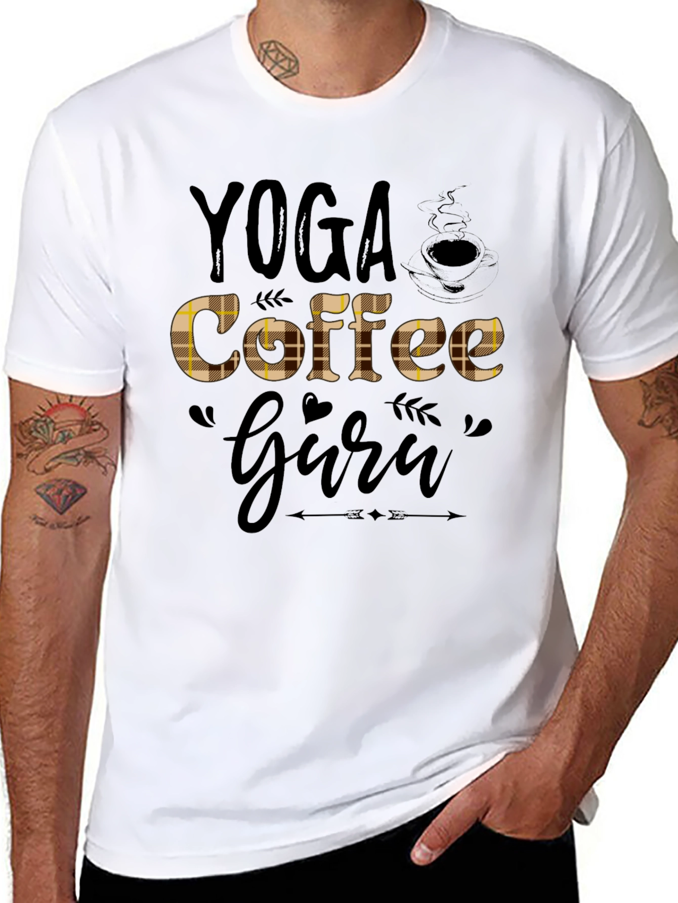 Yoga Coffee Guru Black T-Shirt