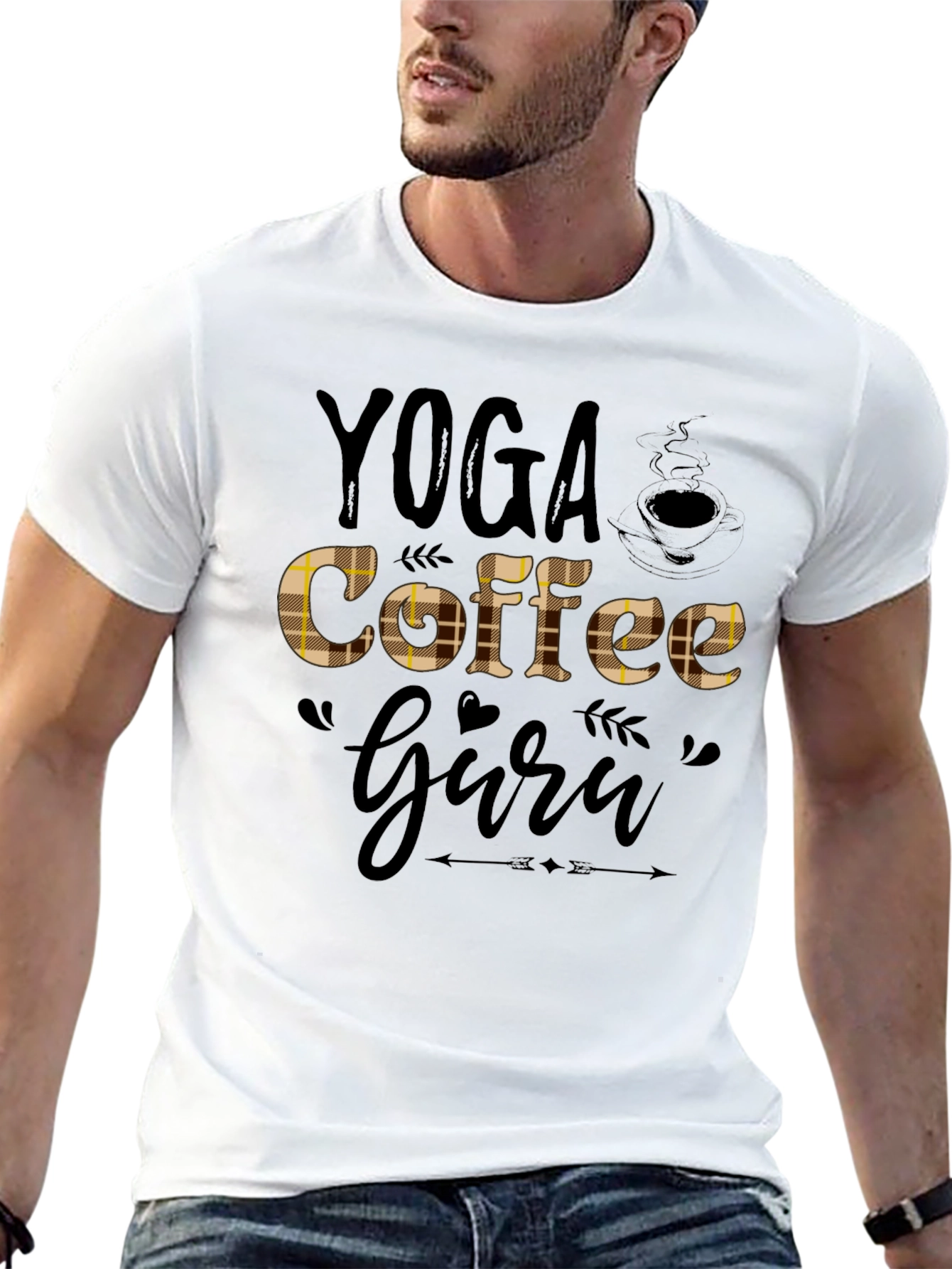 Yoga Coffee Guru Black T-Shirt
