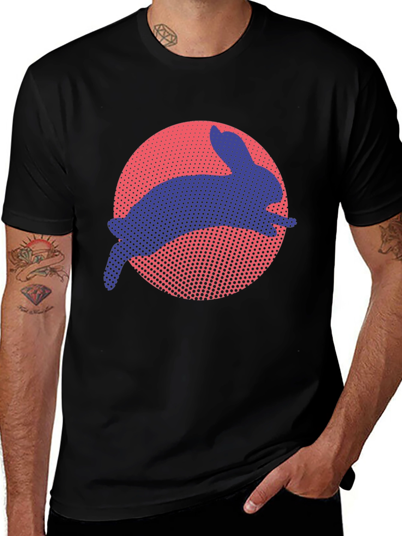Rabbit Silhouette Graphic Tee